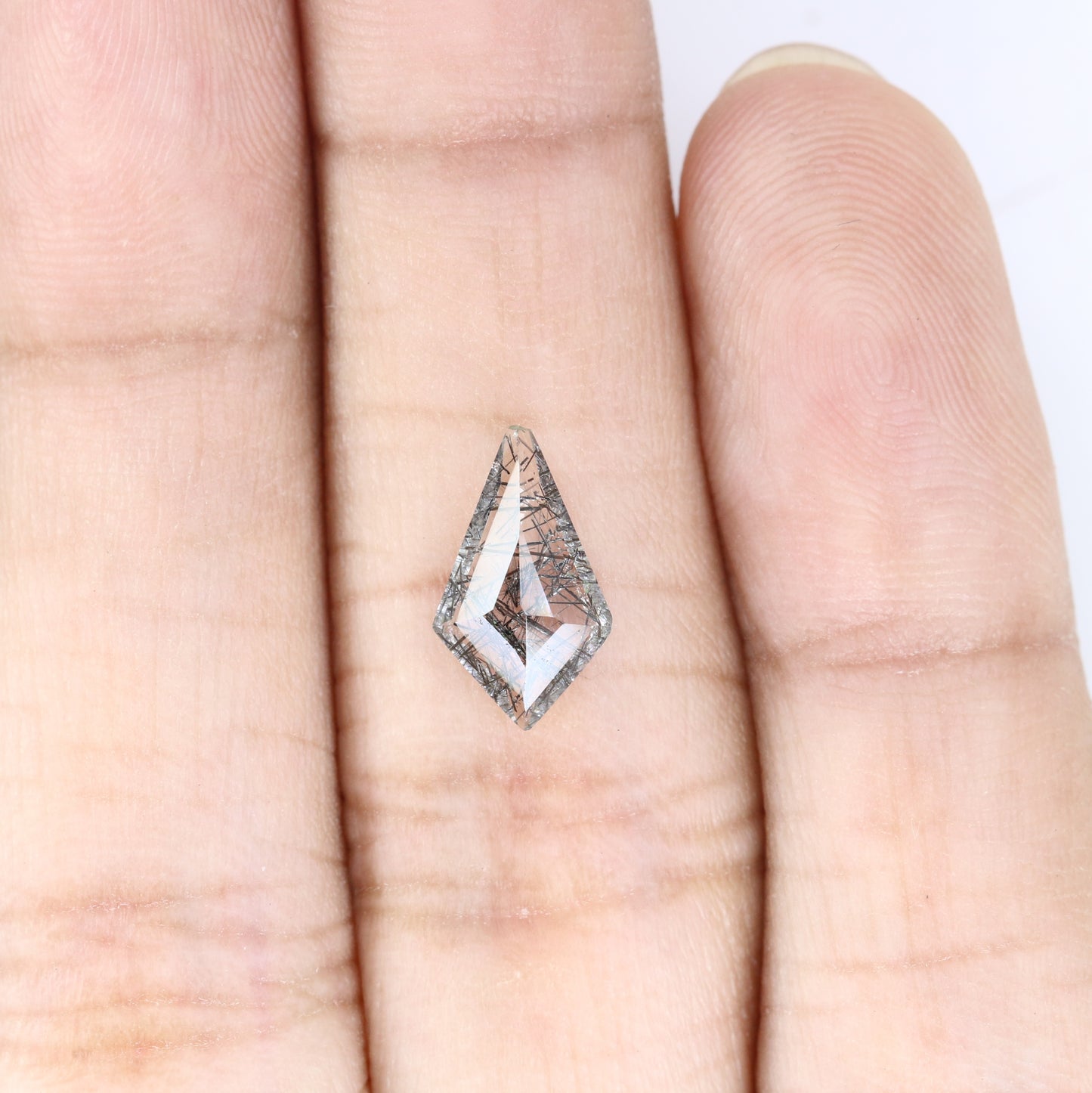 1.29 CT 6.90 MM Kite Shape Black Rutile Fancy Natural Gemstone For Engagement Ring - JayKrishna Diamond