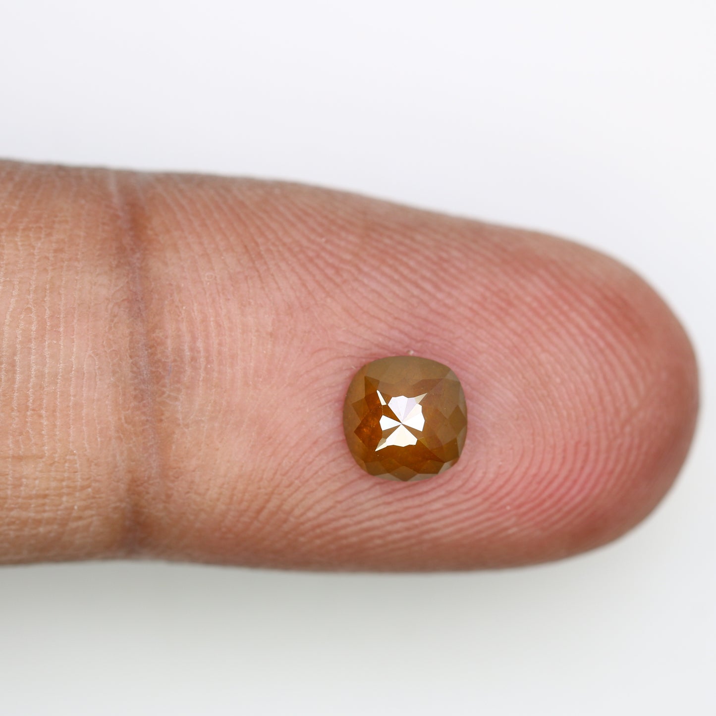 0.65 CT Orange Cushion Shape Diamond (5.80 MM) for Wedding Ring - Unique Gemstone for Custom Bridal Jewelry Designs - JayKrishna Diamond