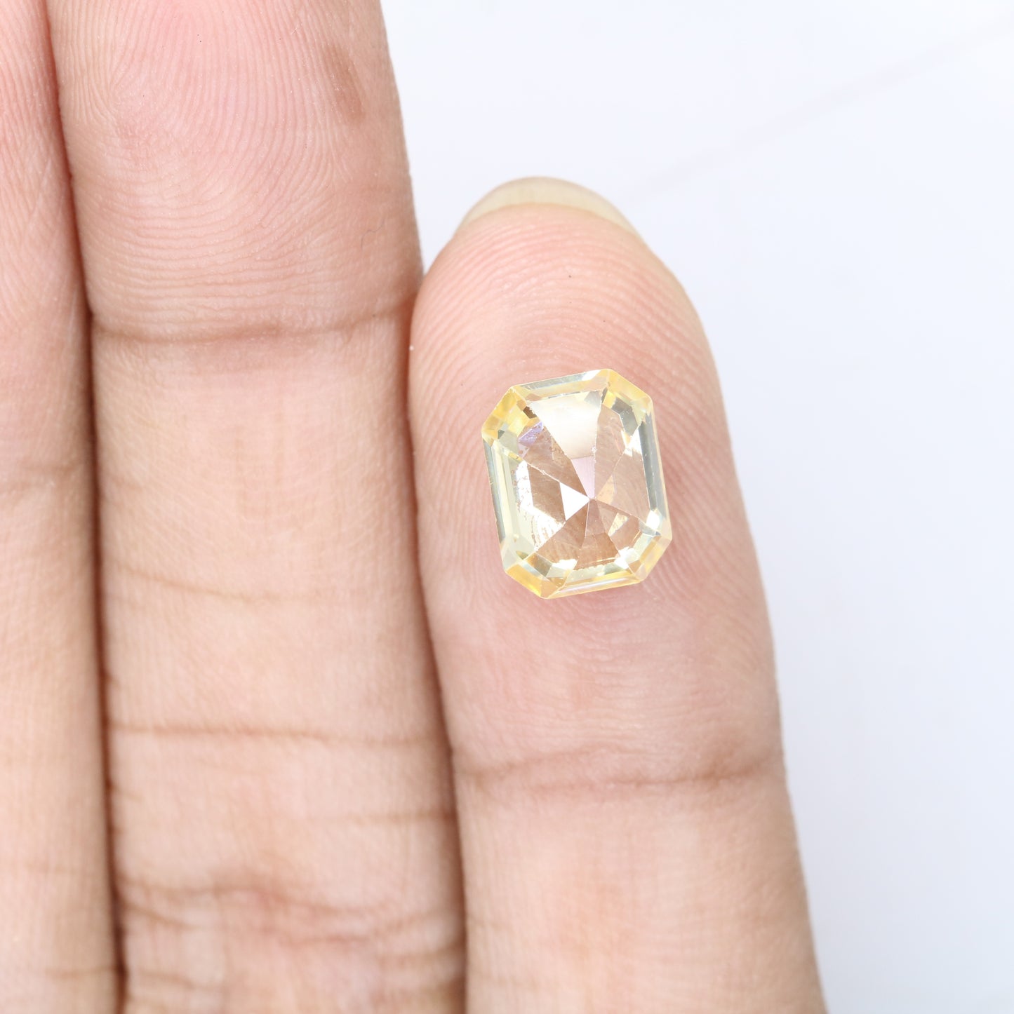 4.26 CT 7.00 MM Emerald Shape Yellow Citrine Loose Gemstone For Wedding Ring - JayKrishna Diamond