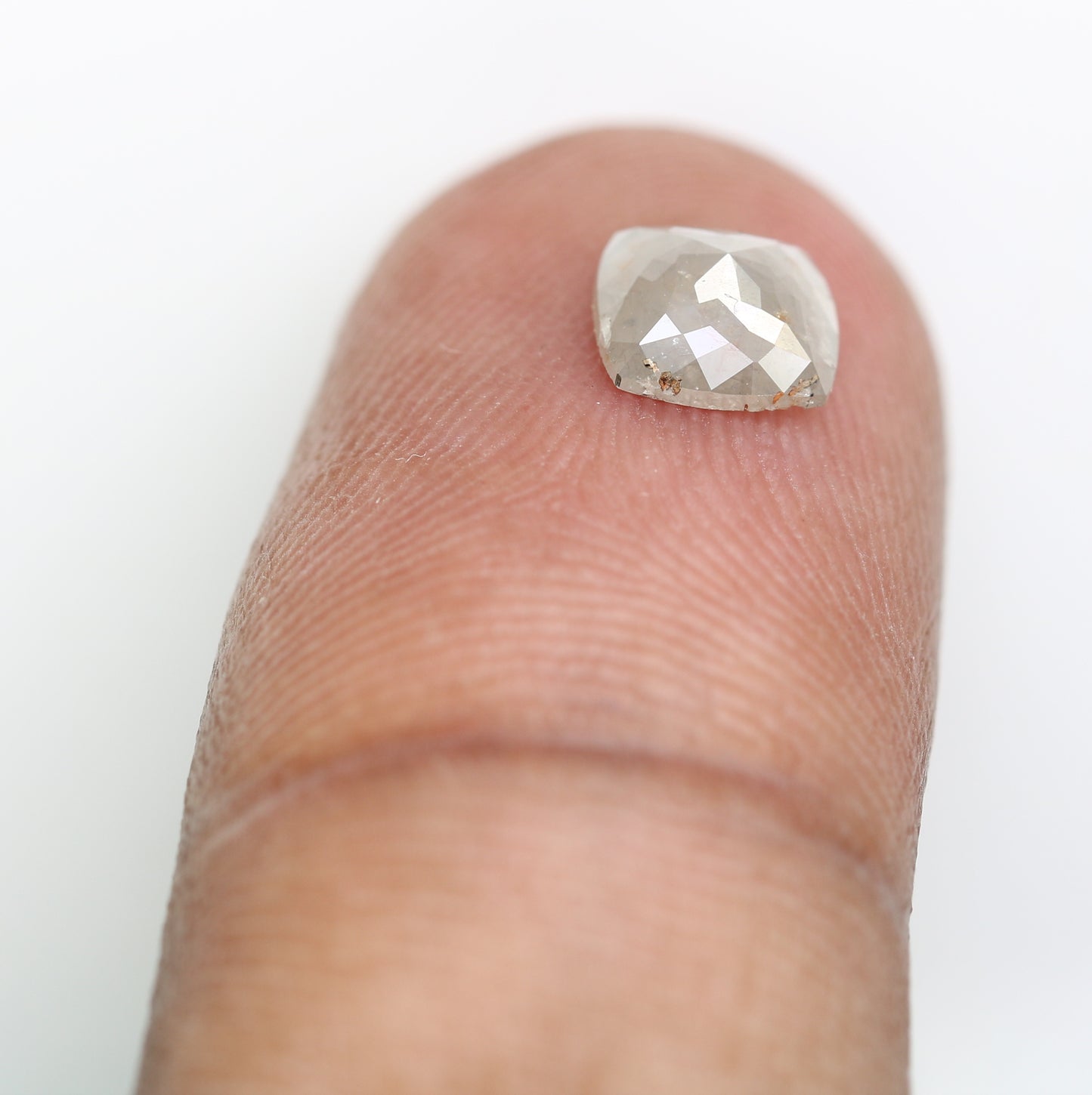 0.79 Carat 6.20 MM Cushion Shaped Loose Fancy Grey Diamond For Promise Ring - JayKrishna Diamond