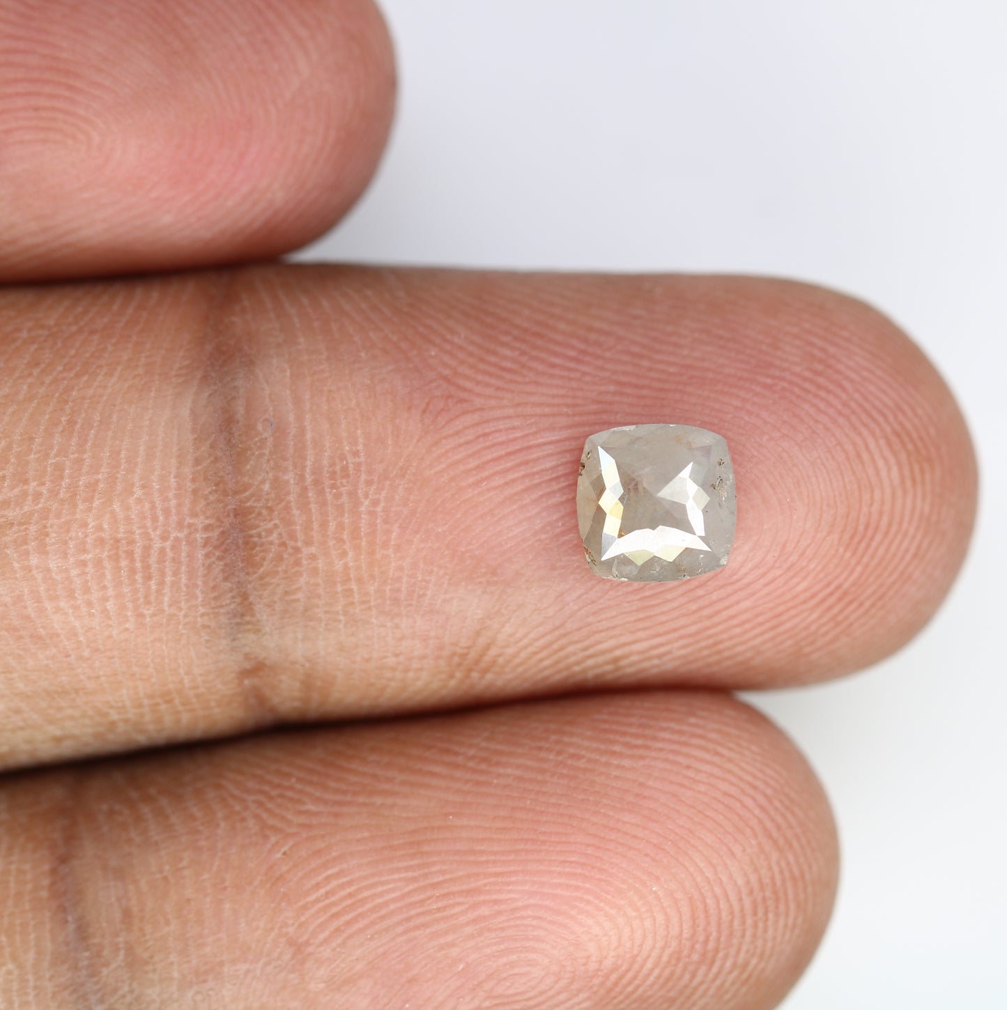 0.79 Carat 6.20 MM Cushion Shaped Loose Fancy Grey Diamond For Promise Ring - JayKrishna Diamond