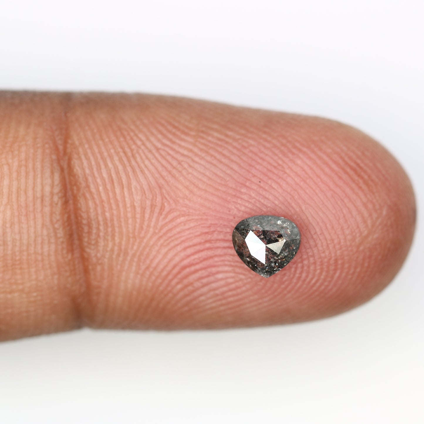 0.50 Carat Heart Shape Loose Salt And Pepper Diamond For Wedding Ring - JayKrishna Diamond