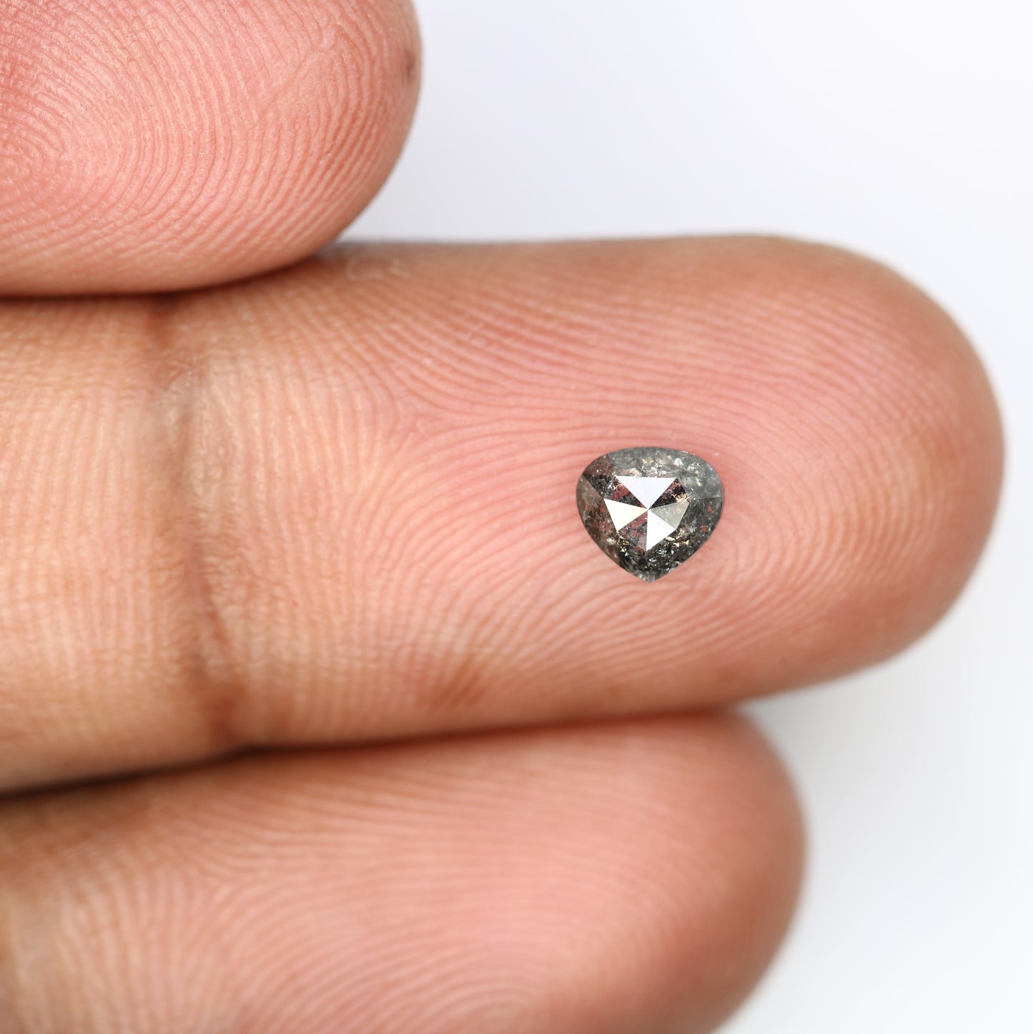 0.50 Carat Heart Shape Loose Salt And Pepper Diamond For Wedding Ring - JayKrishna Diamond