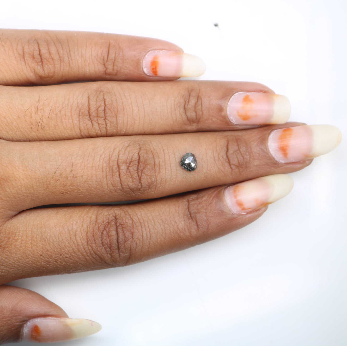 0.50 Carat Heart Shape Loose Salt And Pepper Diamond For Wedding Ring - JayKrishna Diamond