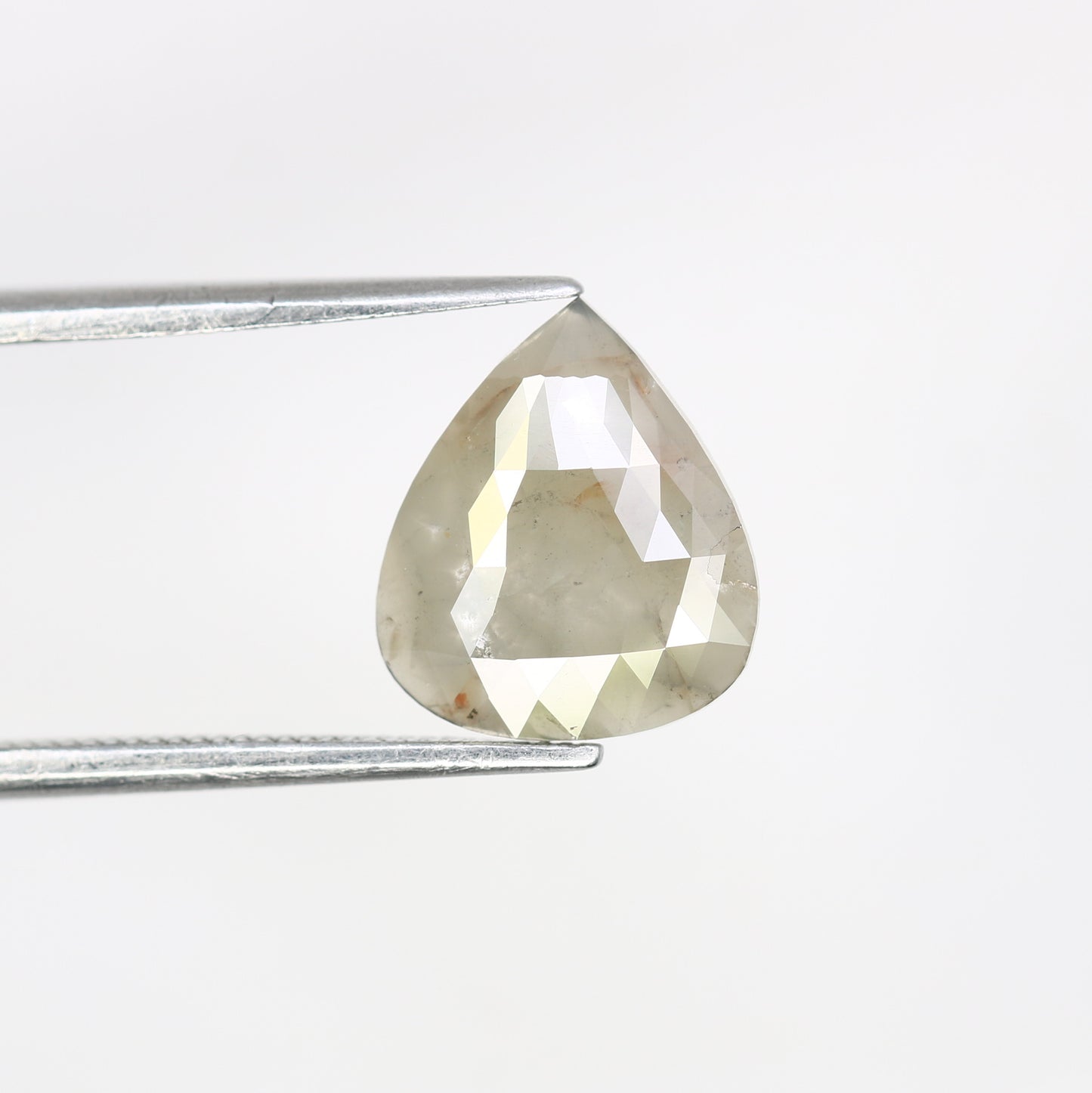 1.62 CT Polished Pear Shaped Natural Loose Grey Natural Diamond For Wedding Ring - JayKrishna Diamond