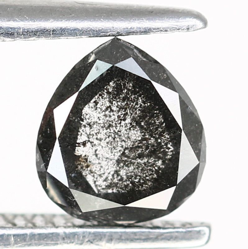0.45 Carat 5 MM Loose Natural Salt and Pepper Pear Cut Diamond for Promise Ring and Custom Fine Jewelry Design - JayKrishna Diamond