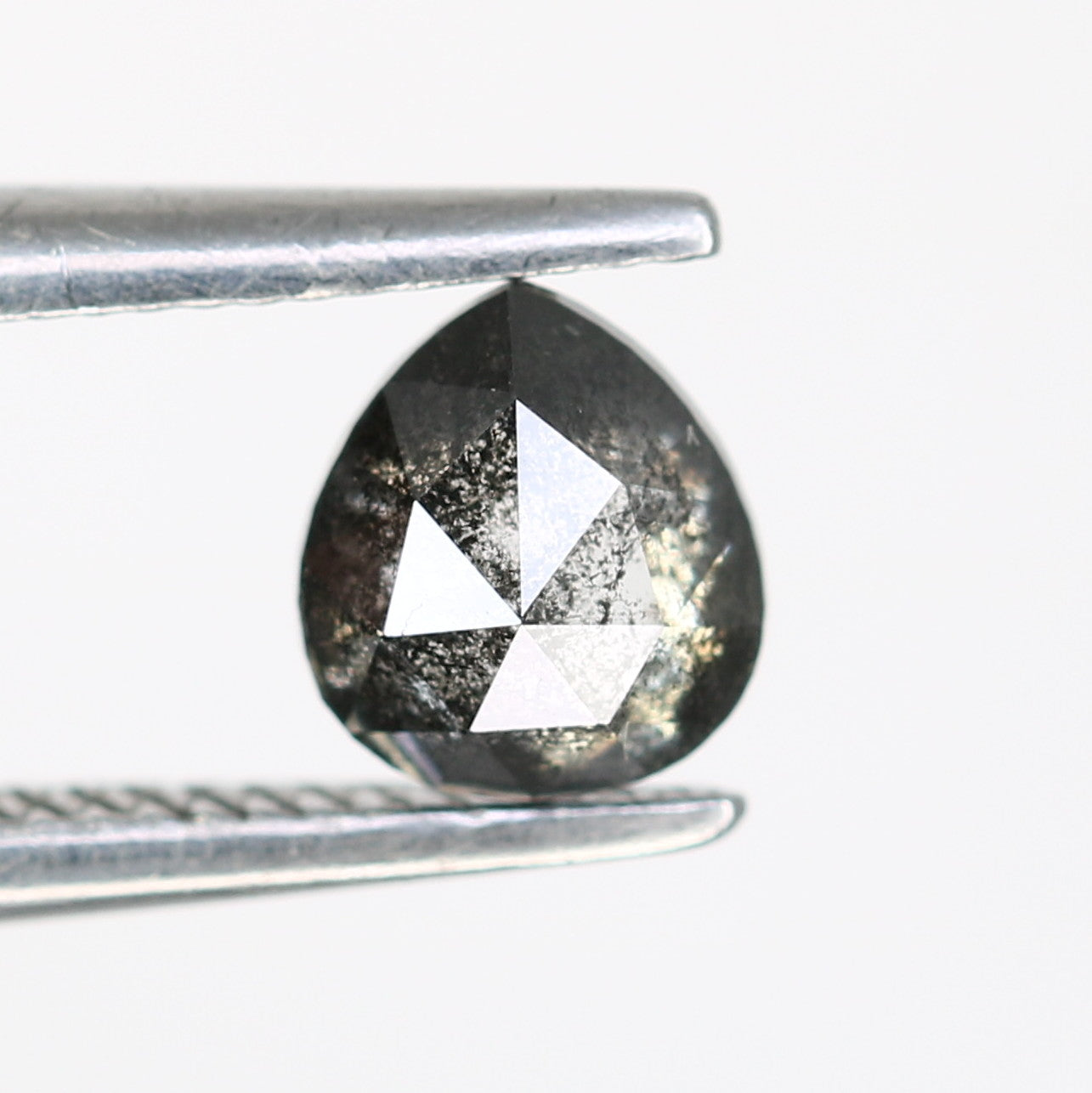 0.45 Carat 5 MM Loose Natural Salt and Pepper Pear Cut Diamond for Promise Ring and Custom Fine Jewelry Design - JayKrishna Diamond