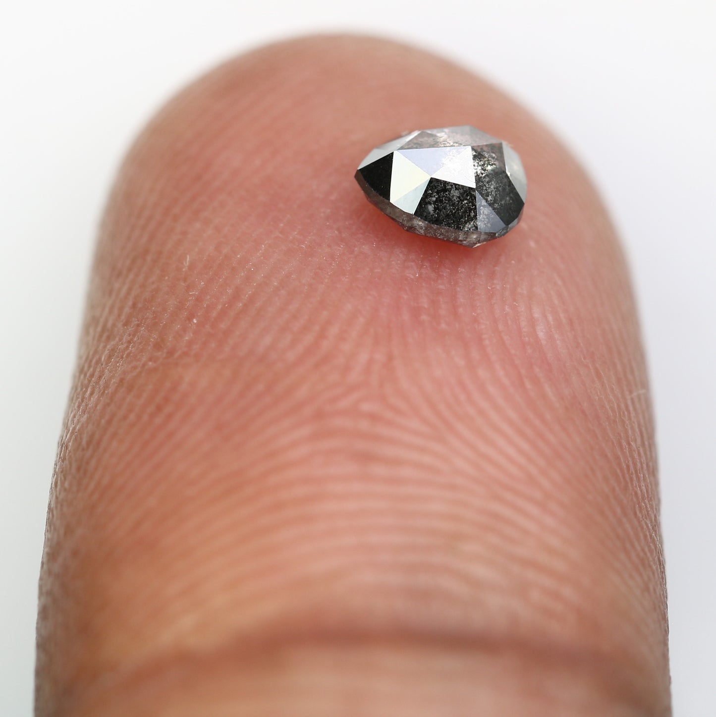 0.45 Carat 5 MM Loose Natural Salt and Pepper Pear Cut Diamond for Promise Ring and Custom Fine Jewelry Design - JayKrishna Diamond