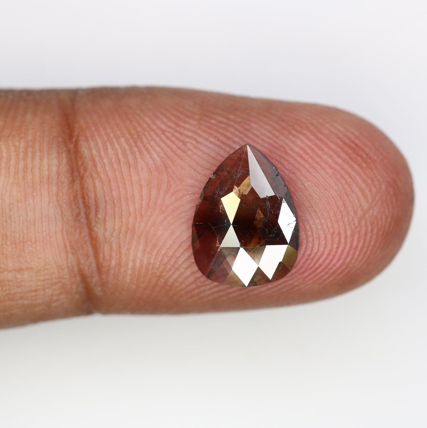 1.74 Carat 11.20 MM Pear Cut Fancy Brown Color Diamond For Engagement Ring - JayKrishna Diamond