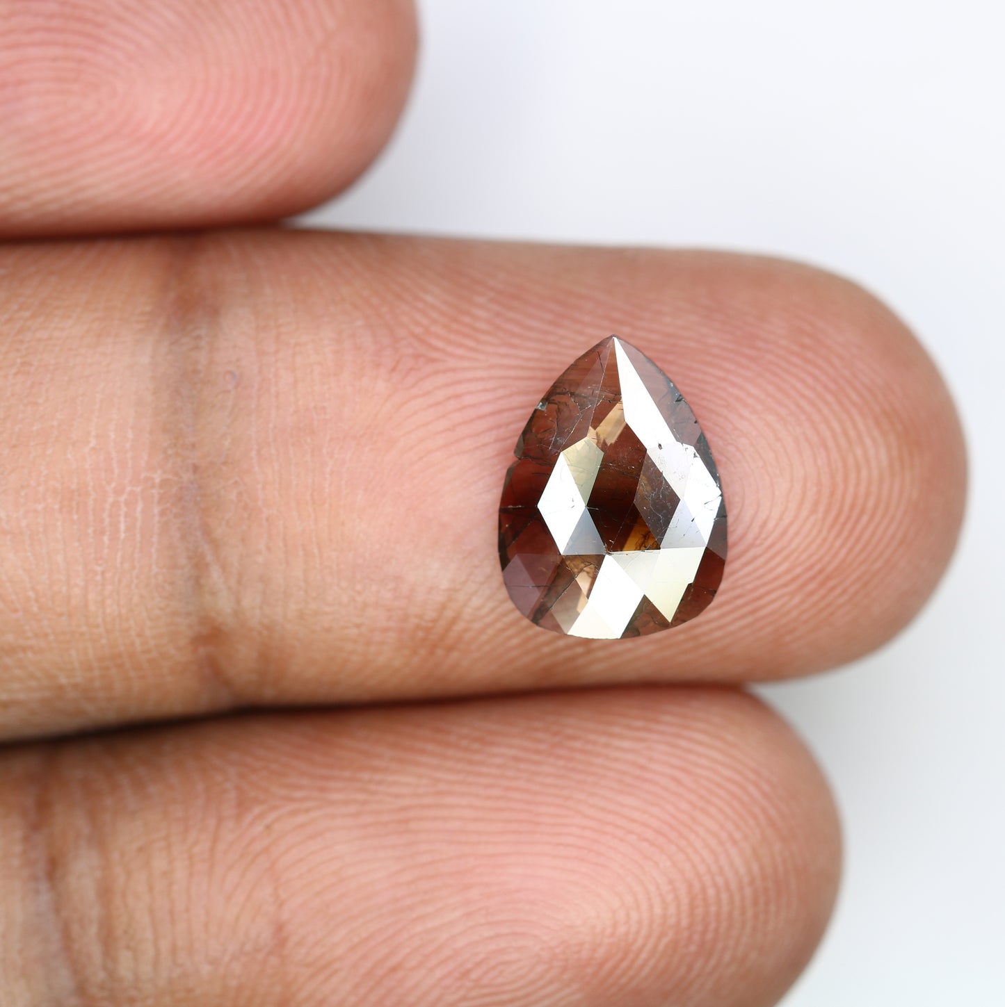 1.74 Carat 11.20 MM Pear Cut Fancy Brown Color Diamond For Engagement Ring - JayKrishna Diamond
