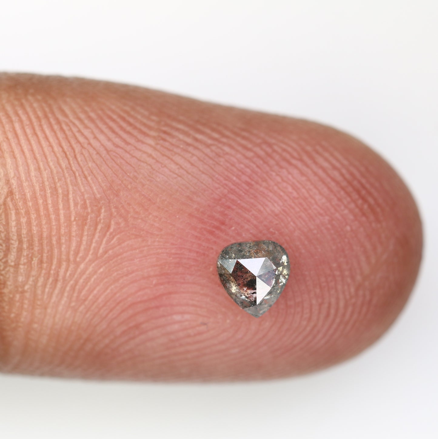 Unique 0.41 CT Salt & Pepper Heart Cut Diamond | Perfect for Galaxy Rings - JayKrishna Diamond