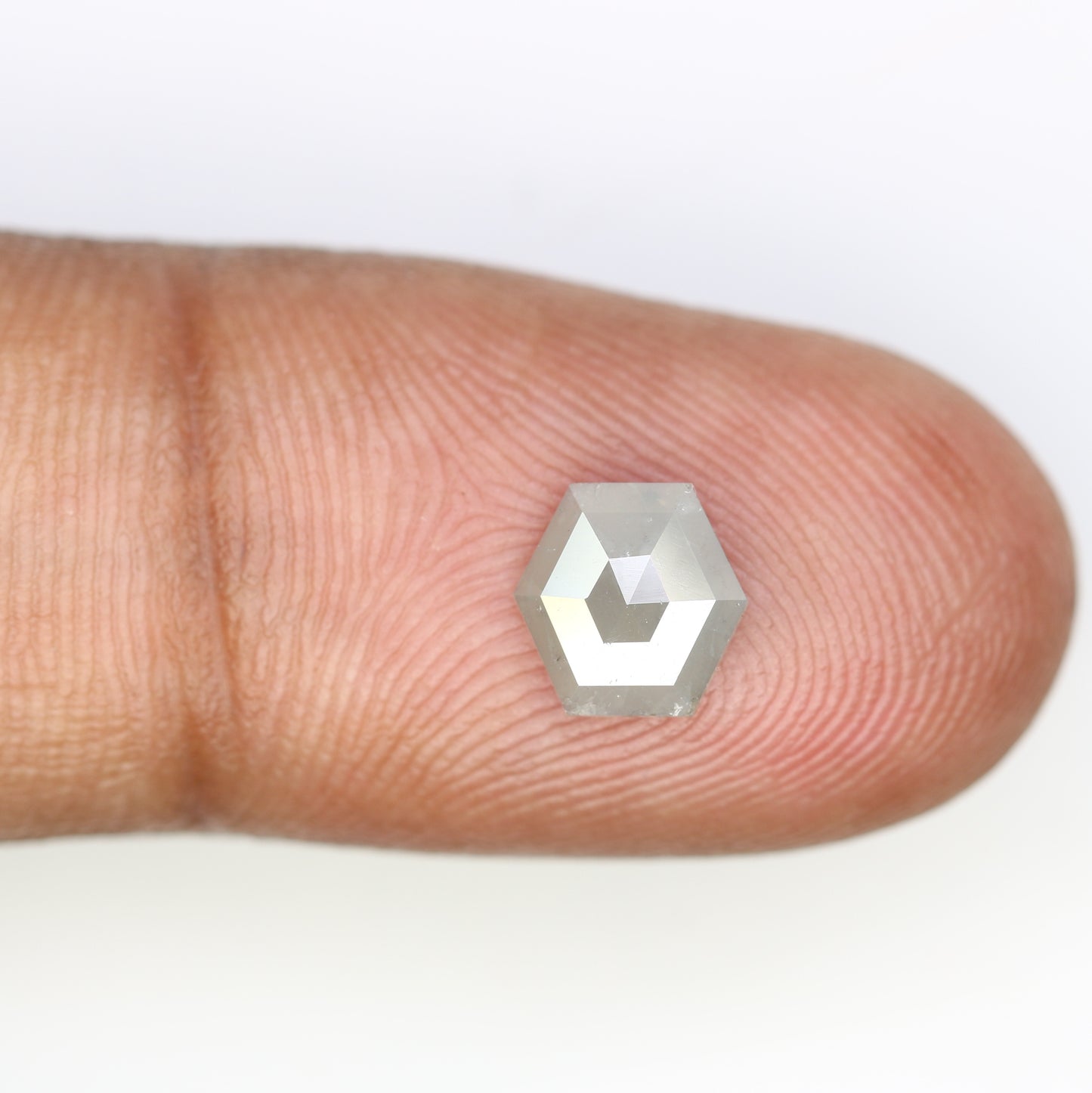 1.00 CT Geometric Shape Grey 7.00 MM Natural Diamond For Engagement Ring - JayKrishna Diamond