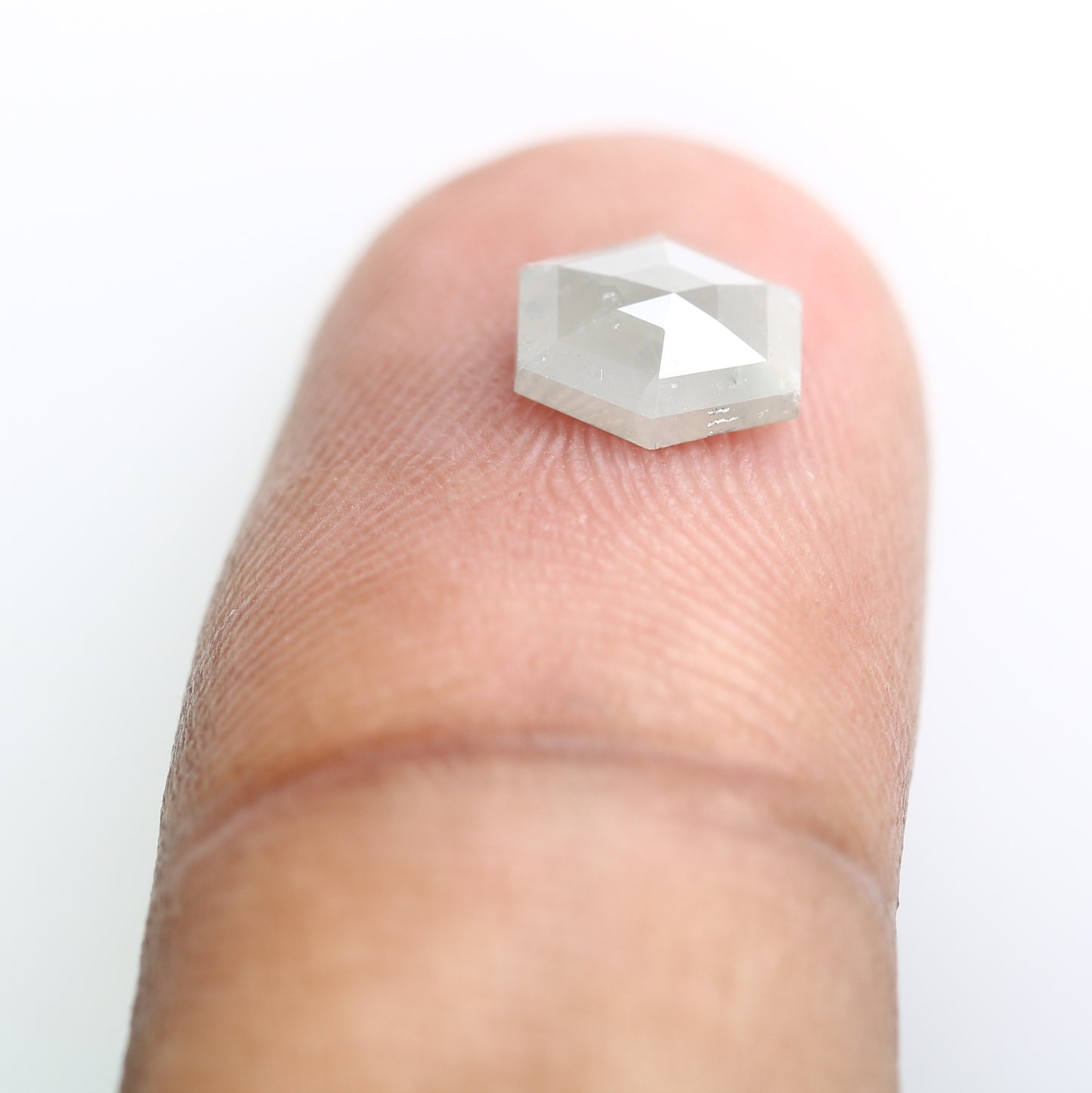 1.00 CT Geometric Shape Grey 7.00 MM Natural Diamond For Engagement Ring - JayKrishna Diamond