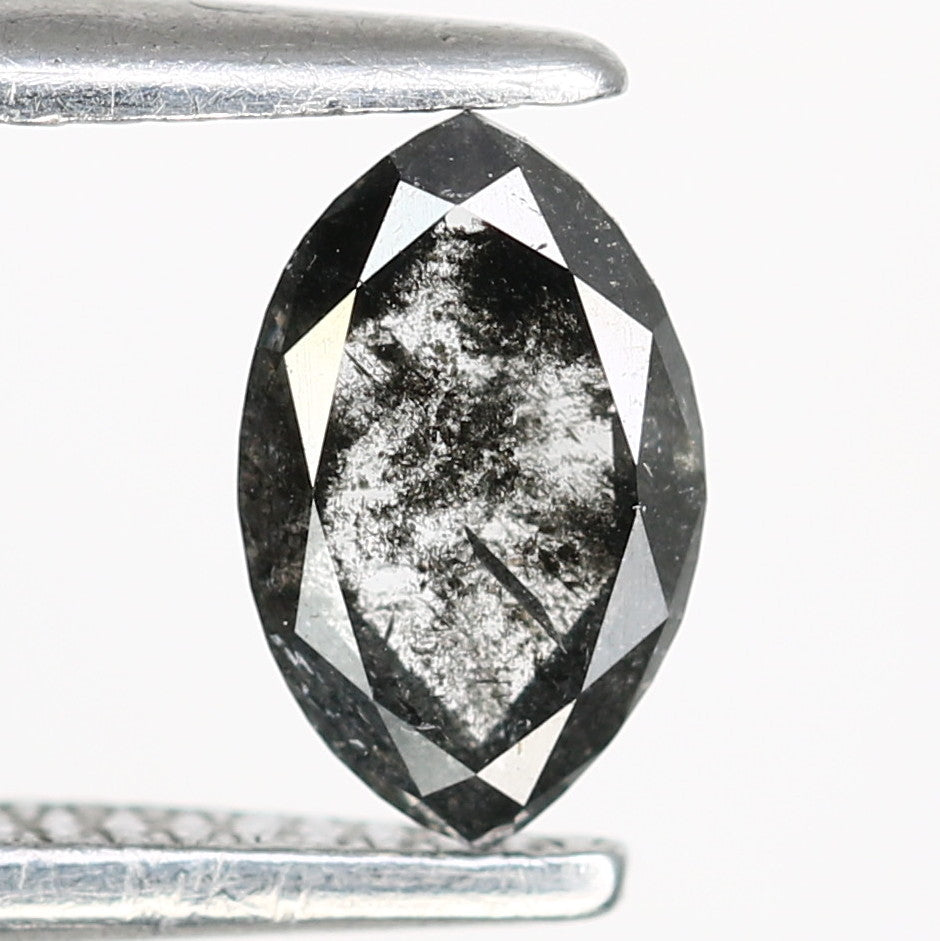 0.32 Carat Loose Marquise Cut Salt and Pepper Diamond – Perfect for Galaxy Rings | Unique Marquise Shape Salt and Pepper Diamond - JayKrishna Diamond