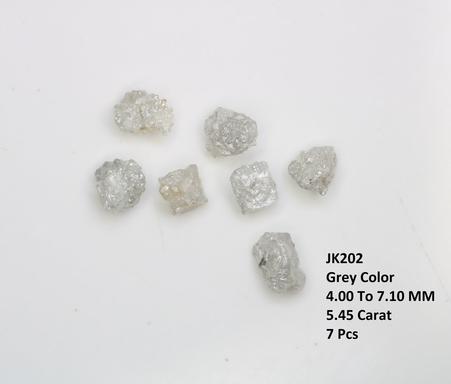 5.45 CT Irregular Cut Grey Rough Diamond For Engagement Ring - JayKrishna Diamond