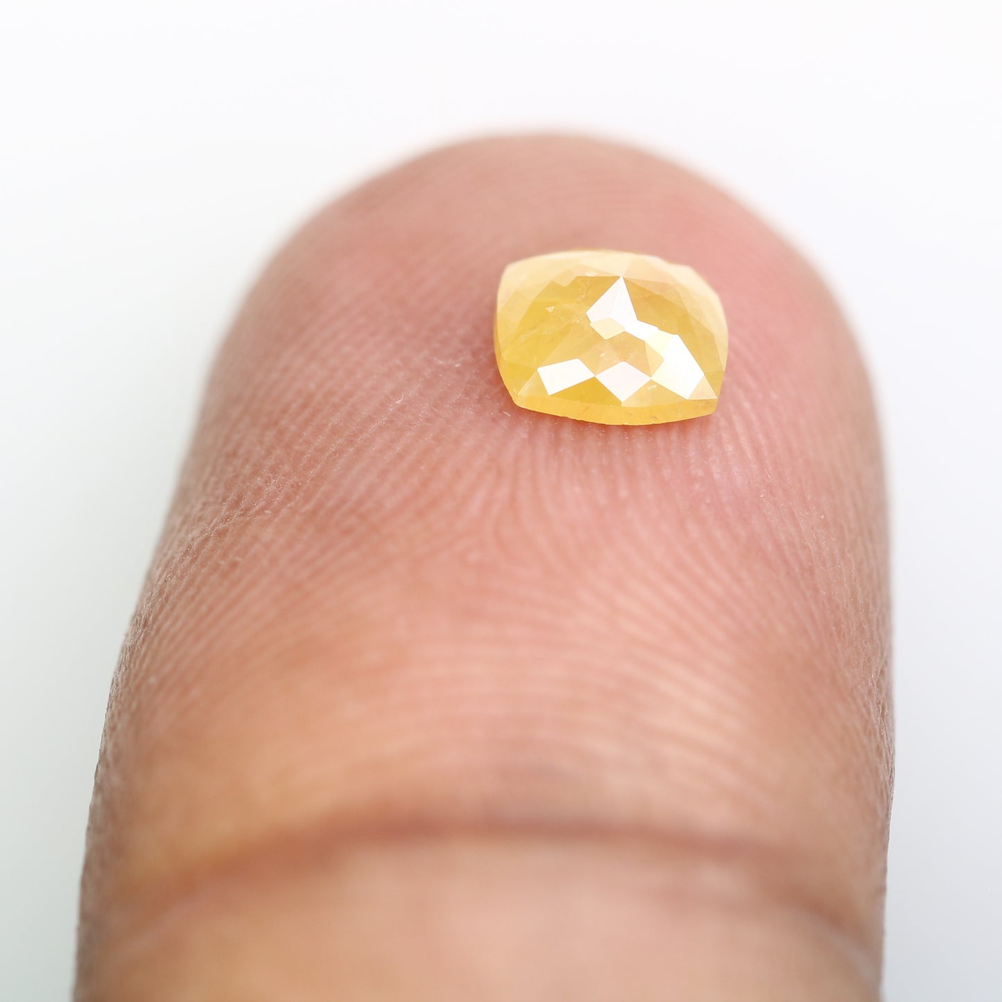 0.52 CT 5.20 MM Cushion Shape Yellow Fancy Diamond For Designer Ring - JayKrishna Diamond
