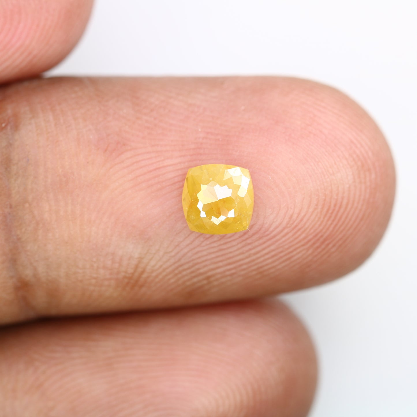 0.52 CT 5.20 MM Cushion Shape Yellow Fancy Diamond For Designer Ring - JayKrishna Diamond