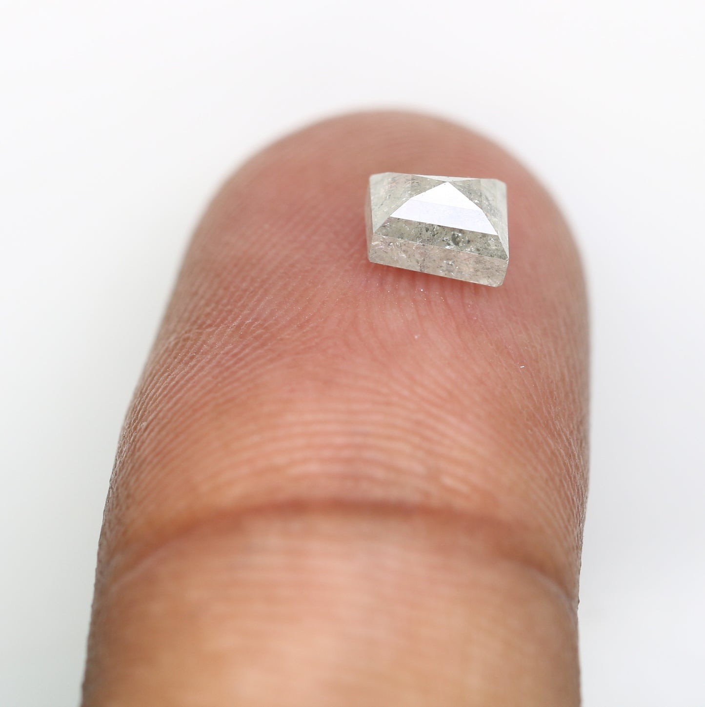 0.92 CT Geometric Shaped 5.20 MM Salt And Pepper Loose Diamond For Wedding Ring - JayKrishna Diamond