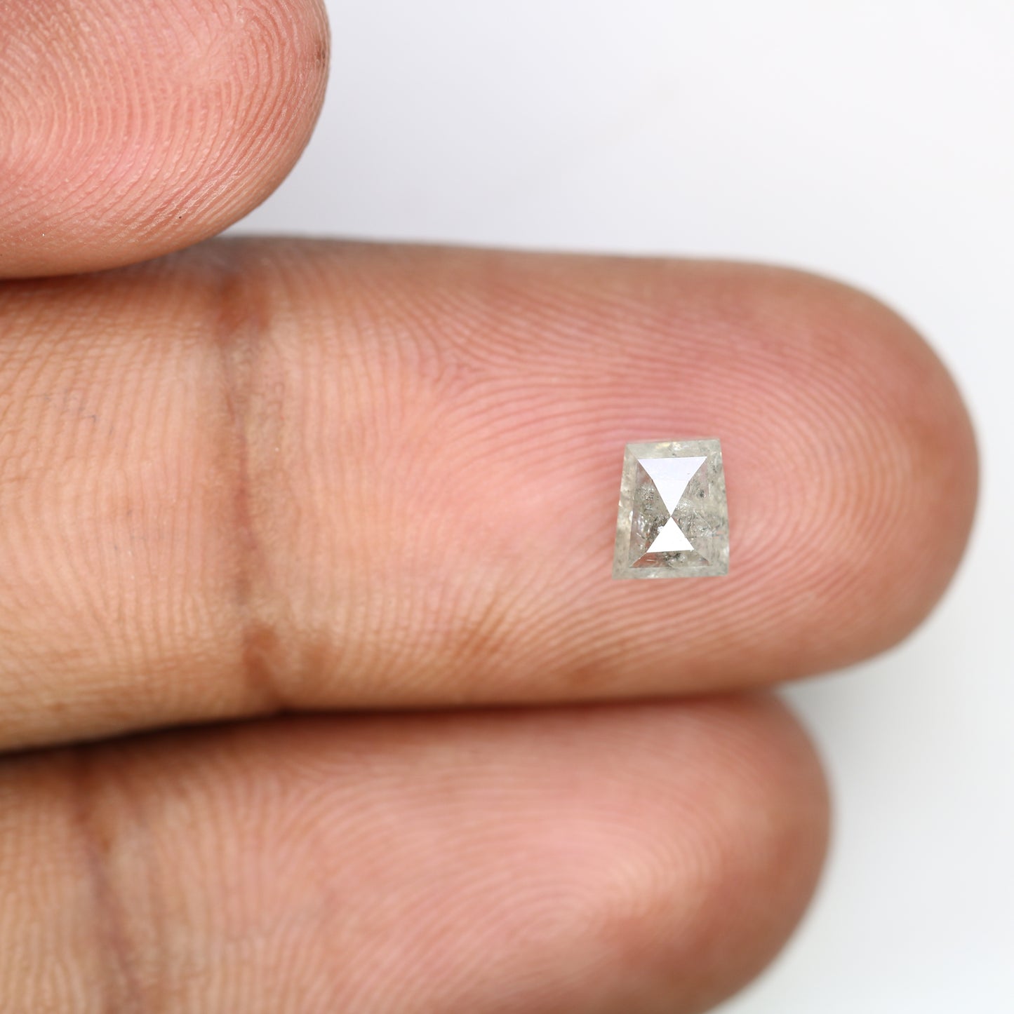 0.92 CT Geometric Shaped 5.20 MM Salt And Pepper Loose Diamond For Wedding Ring - JayKrishna Diamond