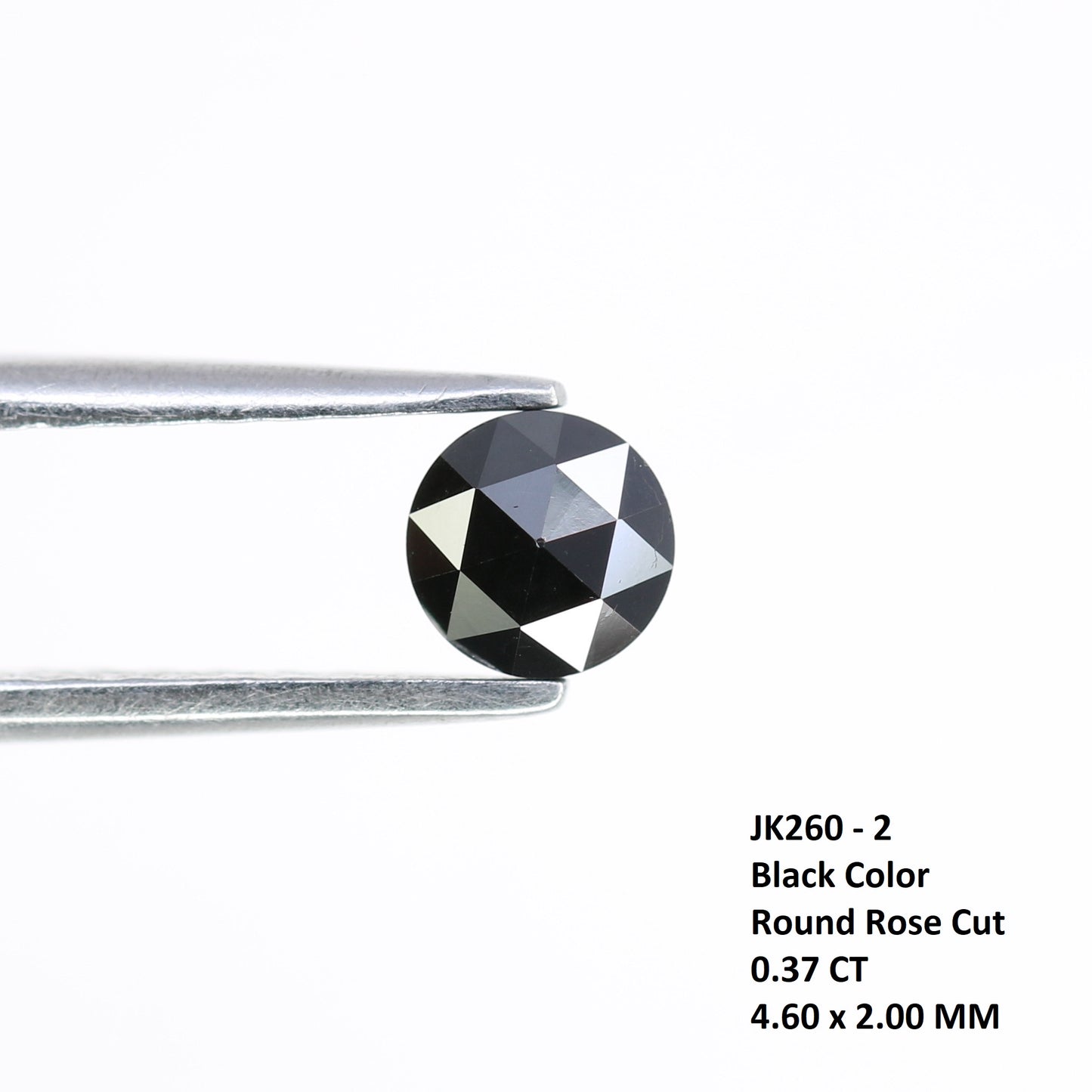Unique 0.37 CT Black Round Rose Cut Diamond | Perfect for Wedding Rings - JayKrishna Diamond