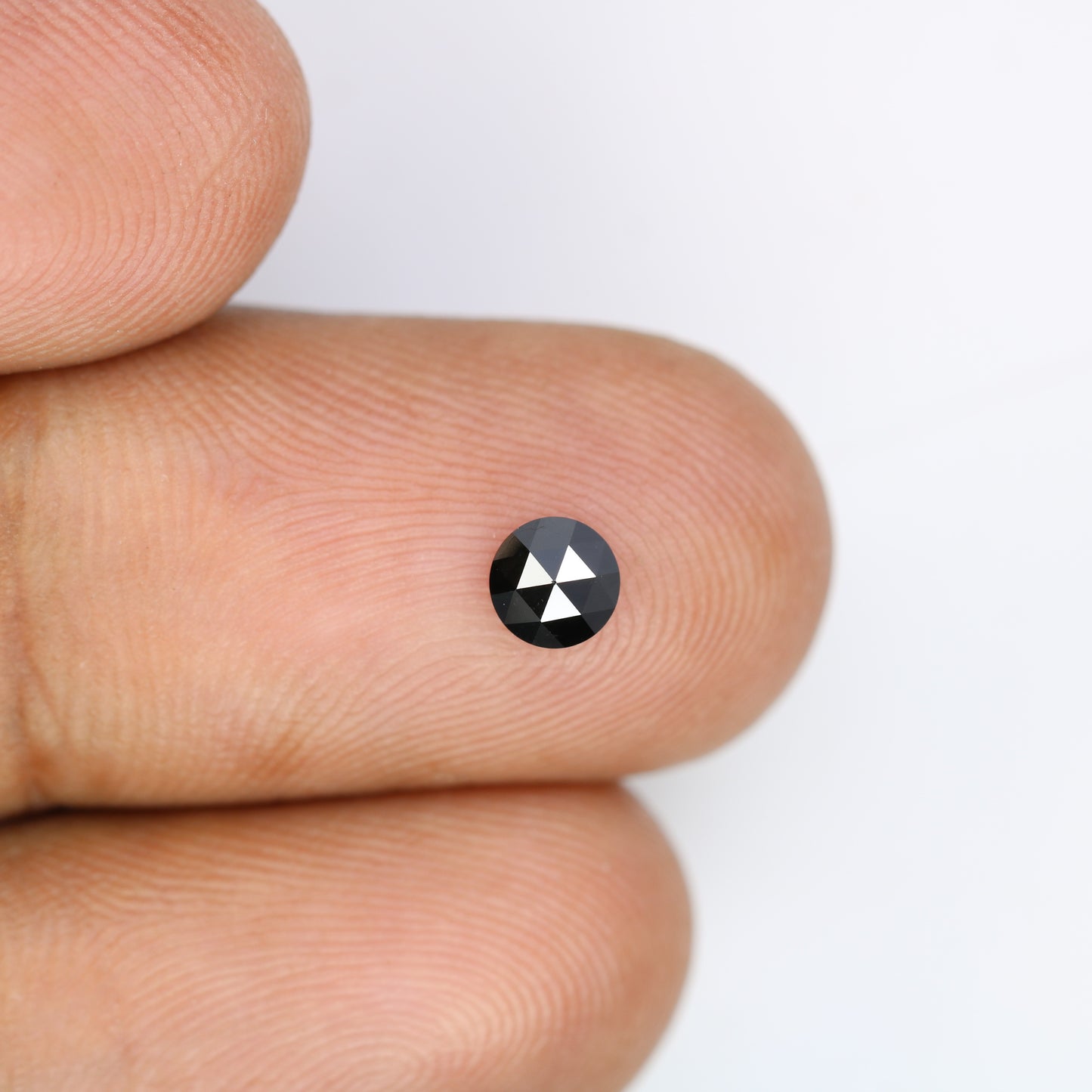 Unique 0.37 CT Black Round Rose Cut Diamond | Perfect for Wedding Rings - JayKrishna Diamond
