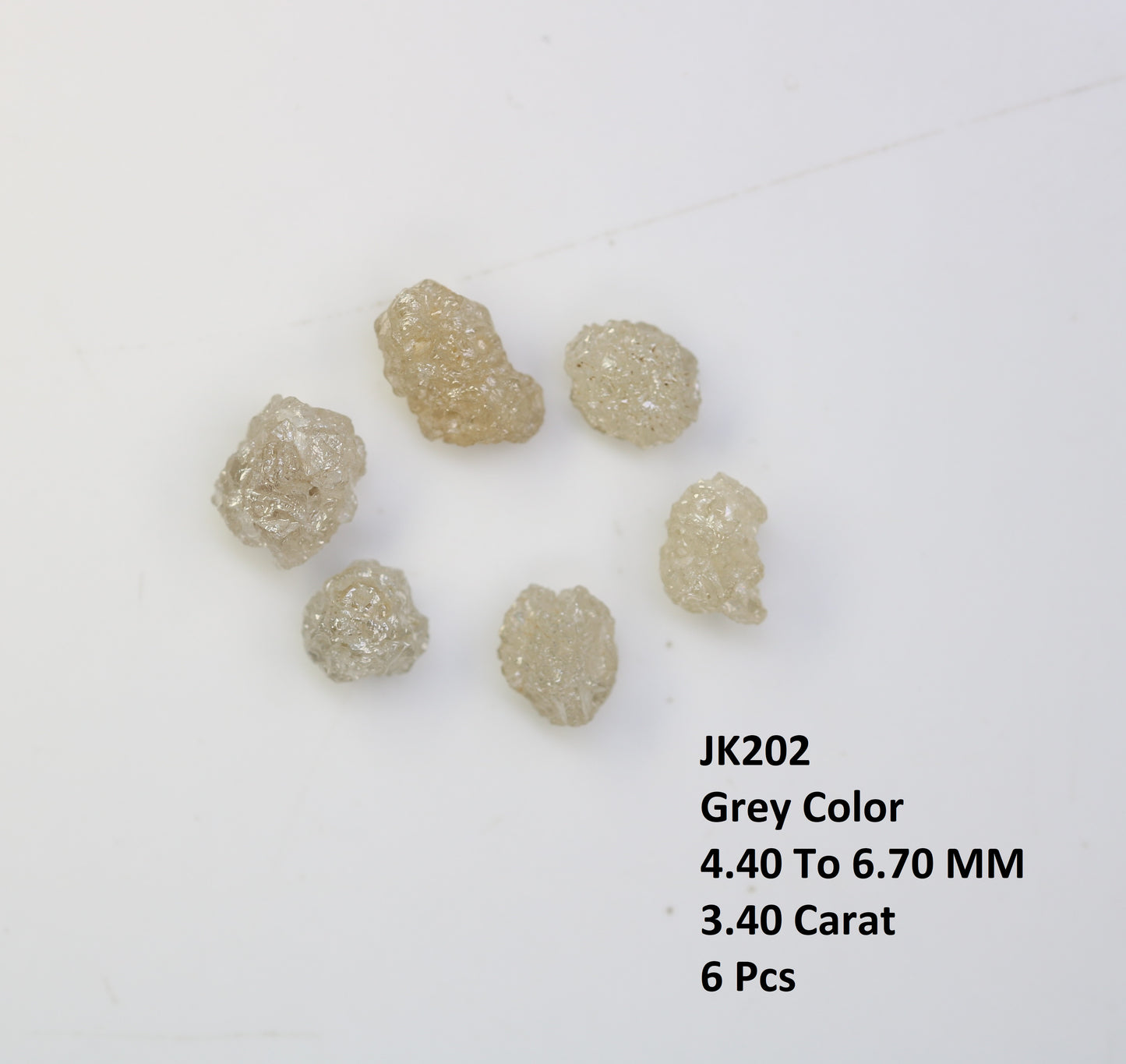 3.40 CT Raw Rough Uncut Grey Diamond For Engagement Ring - JayKrishna Diamond