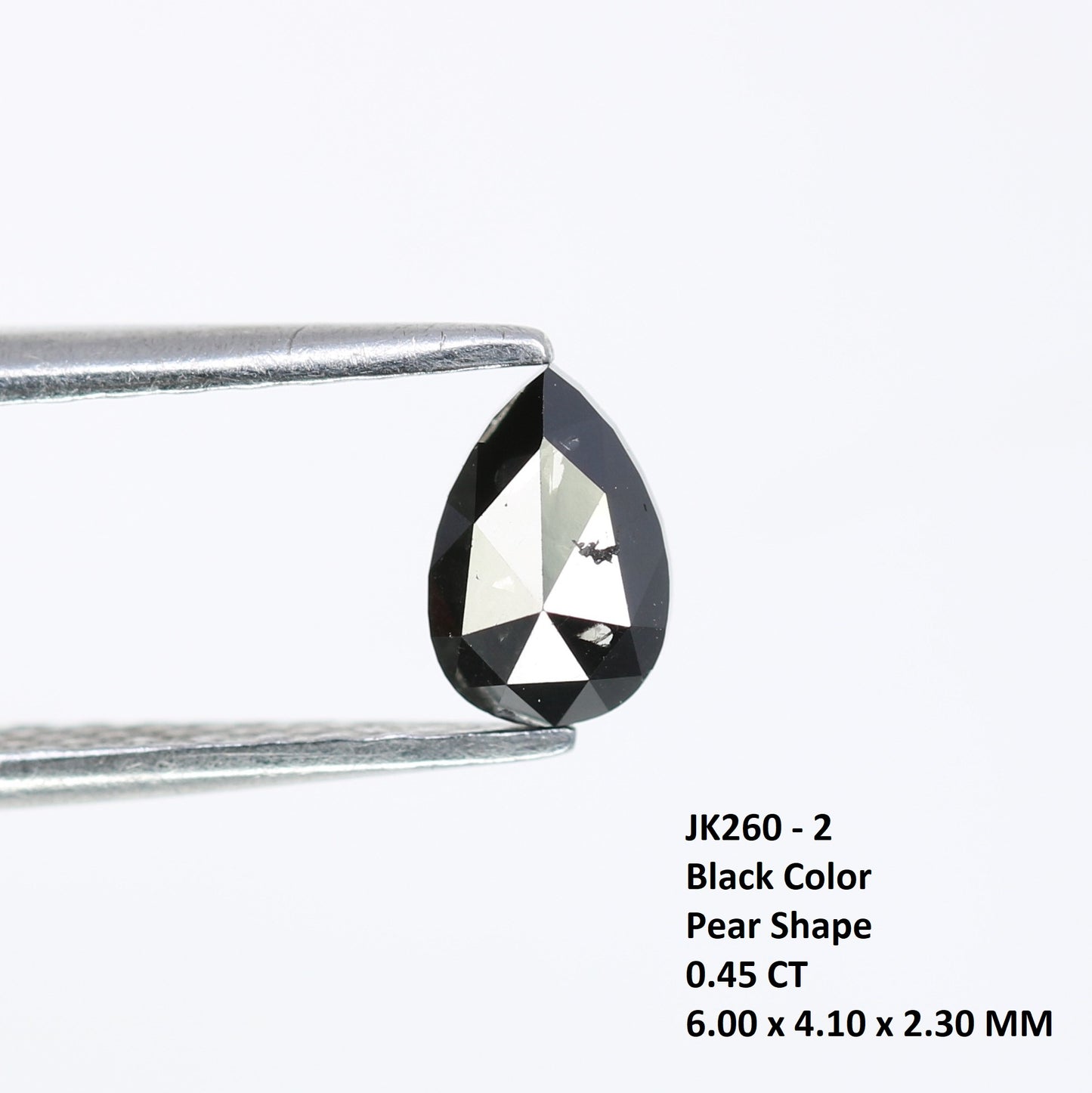 0.45 CT Pear Shaped Black Diamond for Engagement Ring and Unique Artisan Jewelry Design - JayKrishna Diamond