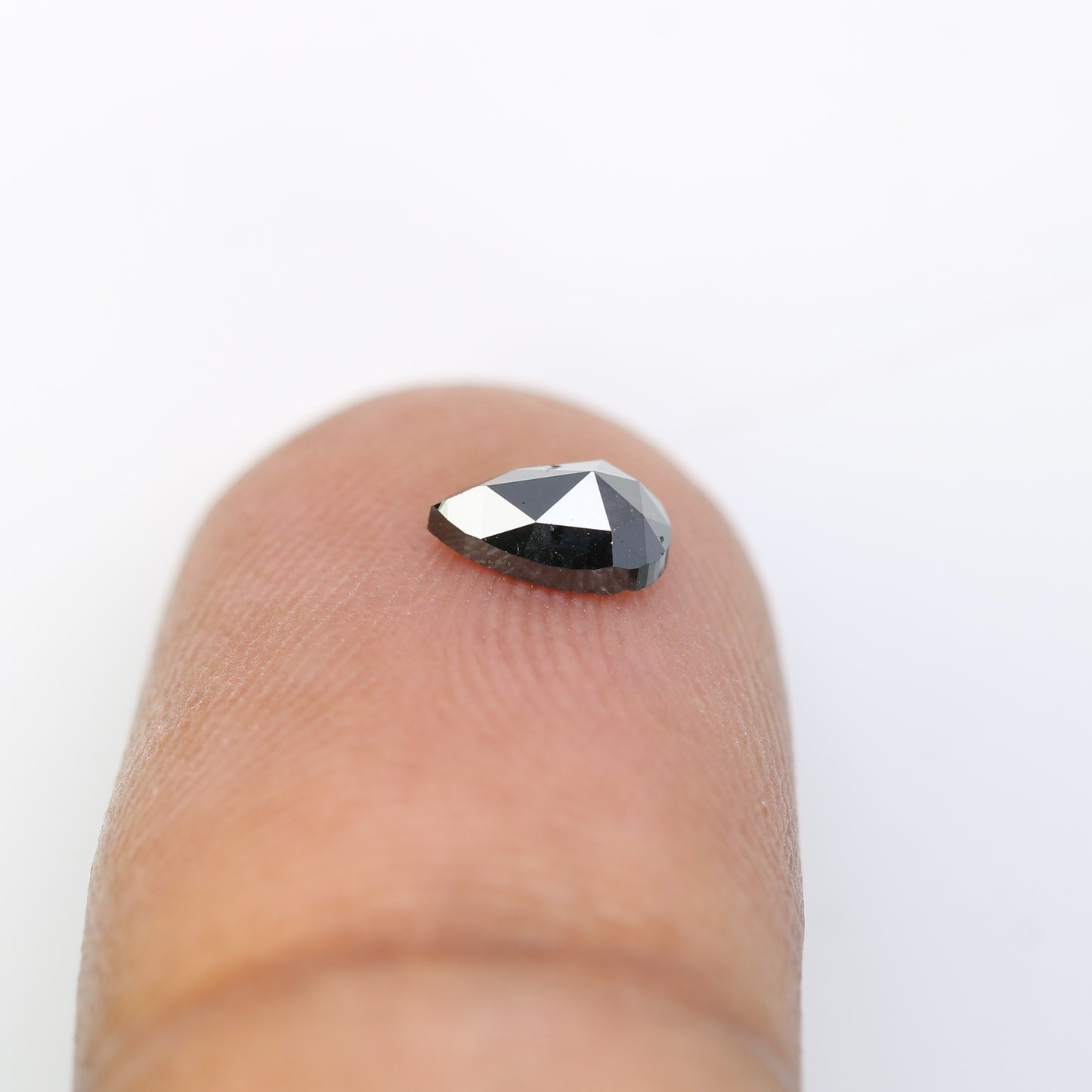 0.45 CT Pear Shaped Black Diamond for Engagement Ring and Unique Artisan Jewelry Design - JayKrishna Diamond