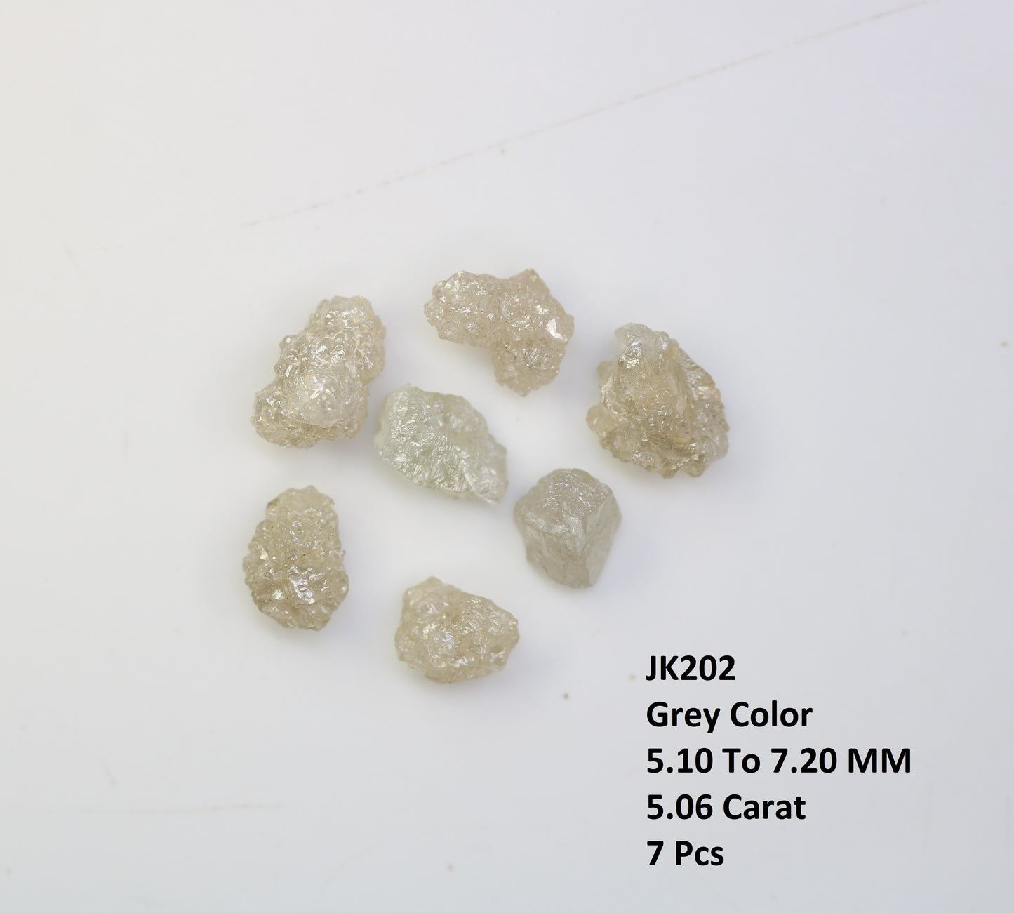 5.06 CT Irregular Cut Grey Rough Diamond For Engagement Ring - JayKrishna Diamond