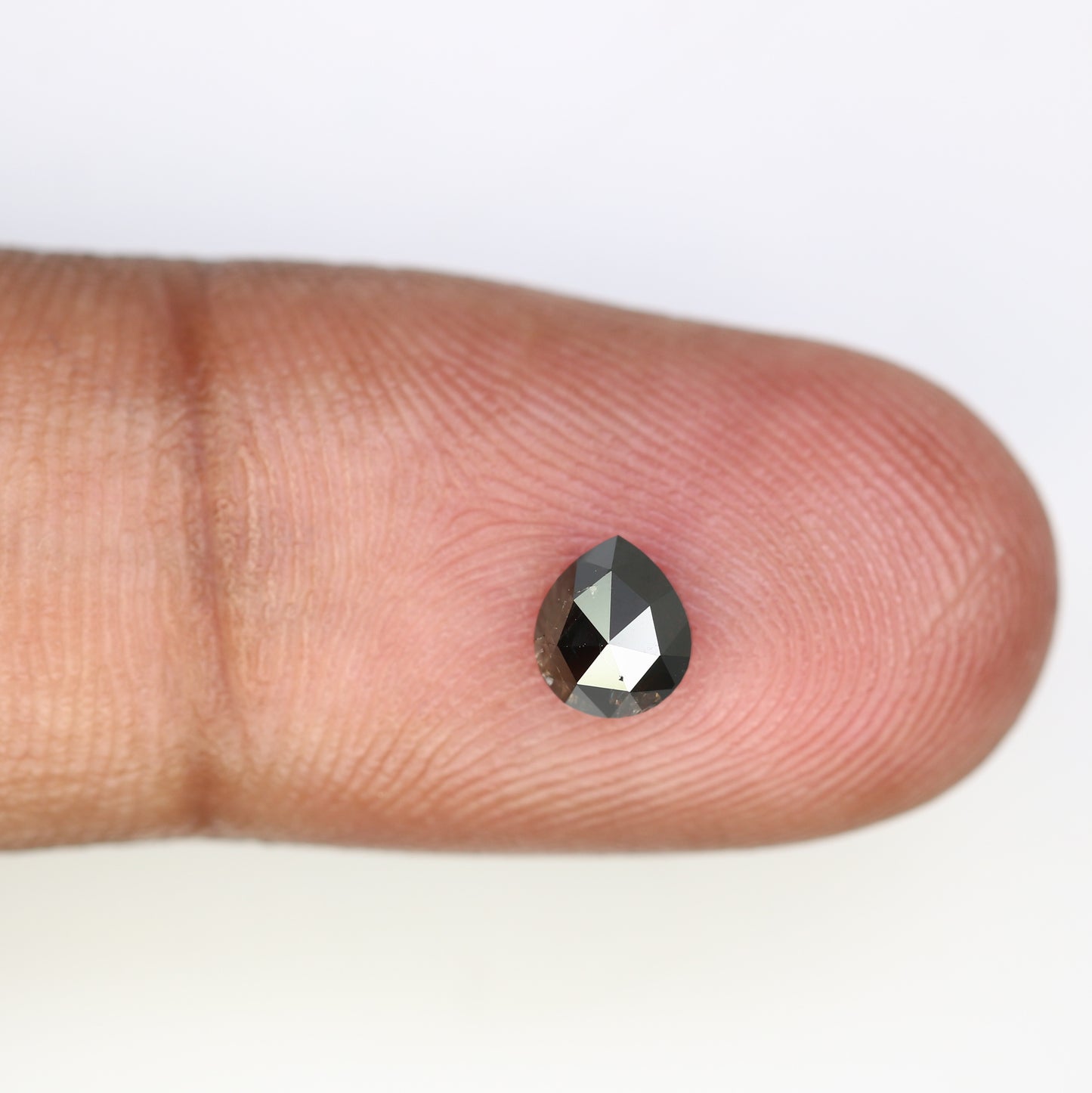 0.66 CT 5.60 MM Natural Fancy Black Pear Cut Diamond for Designer Ring - Unique Gemstone for Custom Jewelry Creations - JayKrishna Diamond