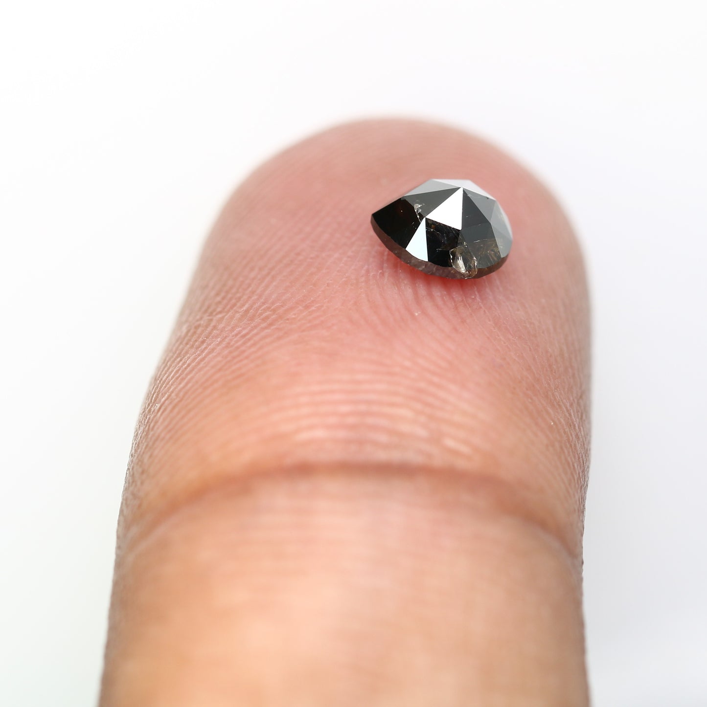 0.66 CT 5.60 MM Natural Fancy Black Pear Cut Diamond for Designer Ring - Unique Gemstone for Custom Jewelry Creations - JayKrishna Diamond