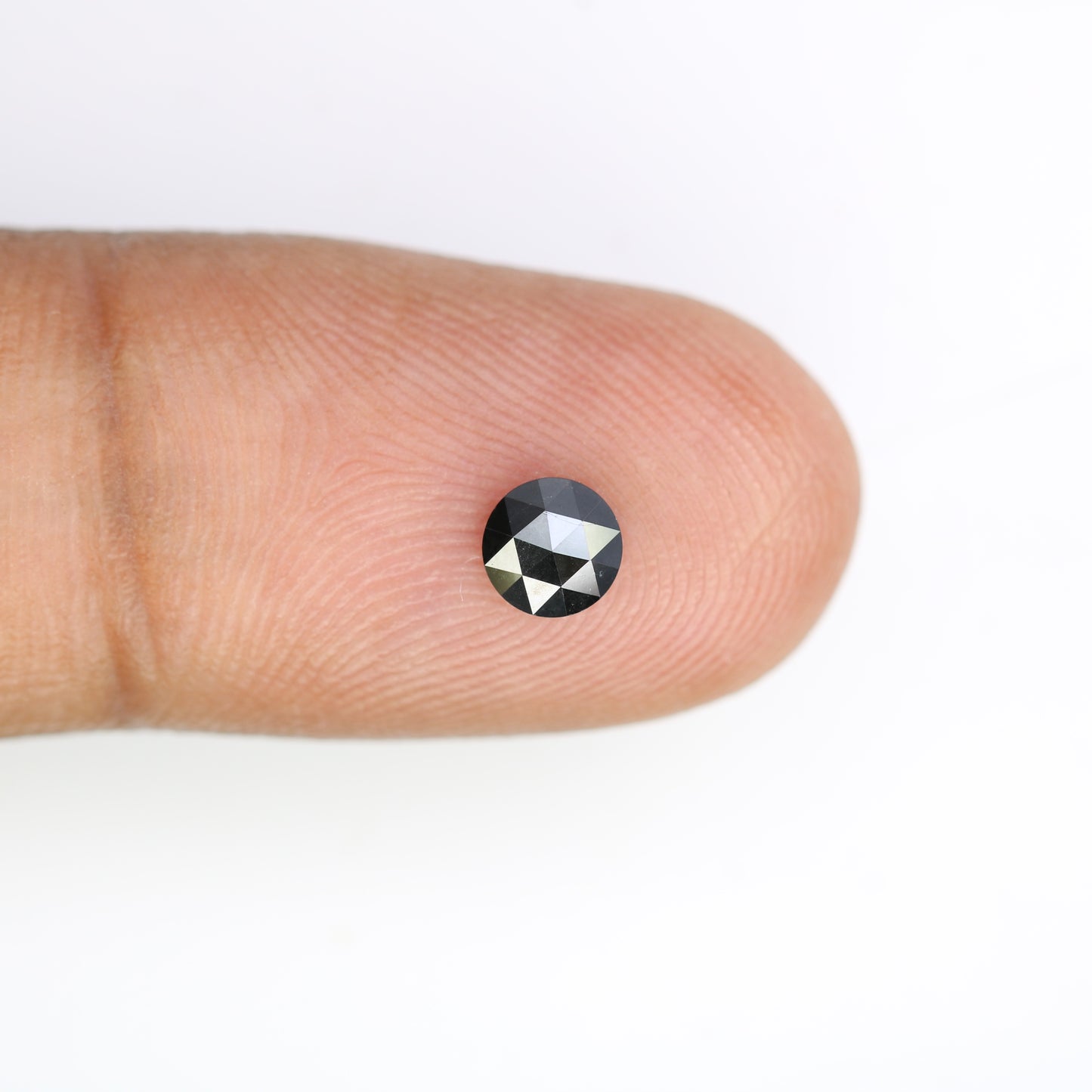 0.42 CT Natural Black Round Rose Cut Loose Diamond for Wedding Band and Unique Bridal Jewelry - JayKrishna Diamond