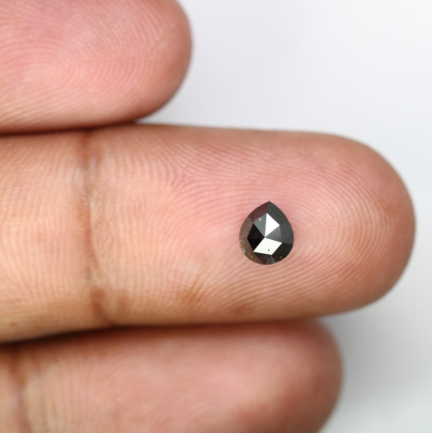0.66 CT 5.60 MM Natural Fancy Black Pear Cut Diamond for Designer Ring - Unique Gemstone for Custom Jewelry Creations - JayKrishna Diamond