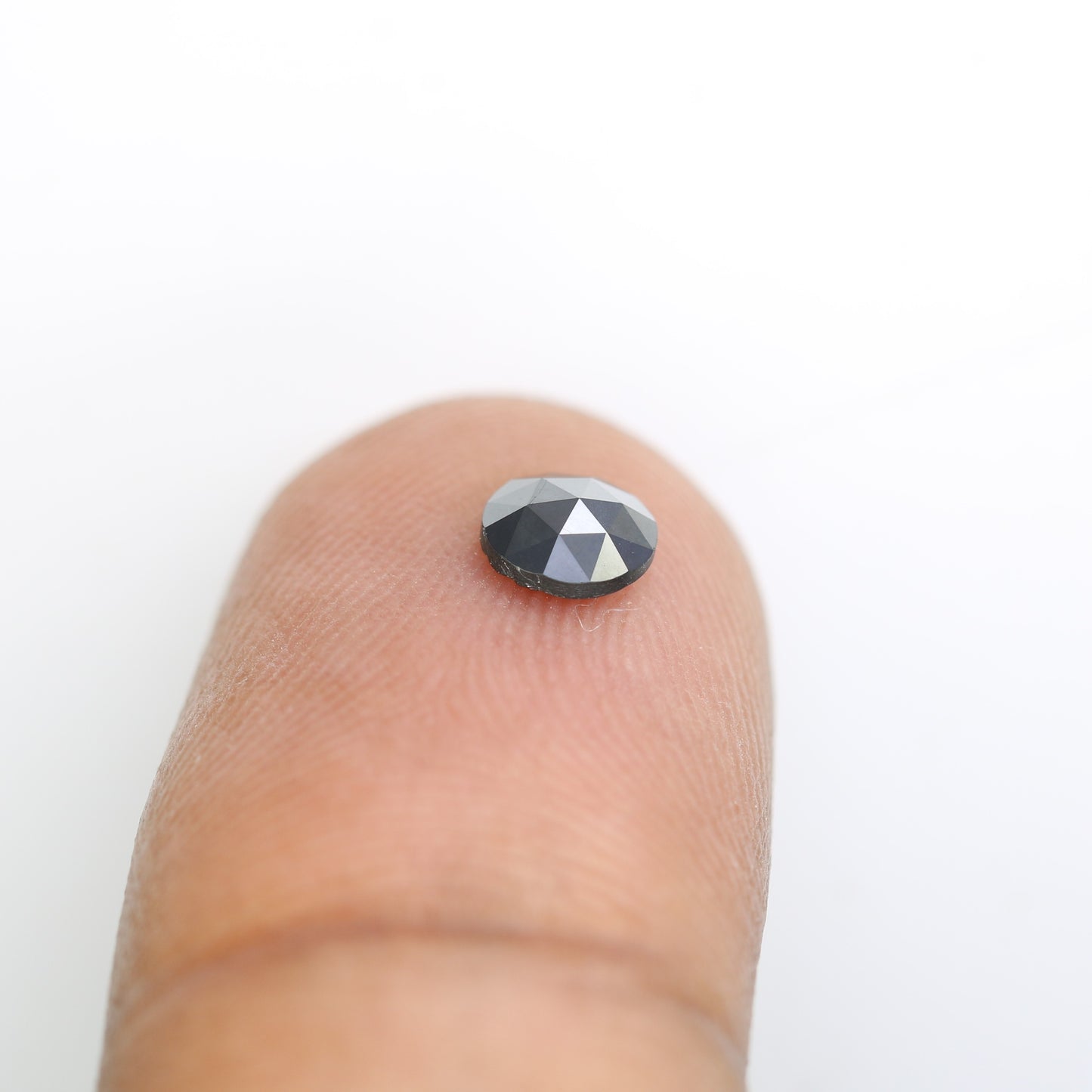 0.42 CT Natural Black Round Rose Cut Loose Diamond for Wedding Band and Unique Bridal Jewelry - JayKrishna Diamond