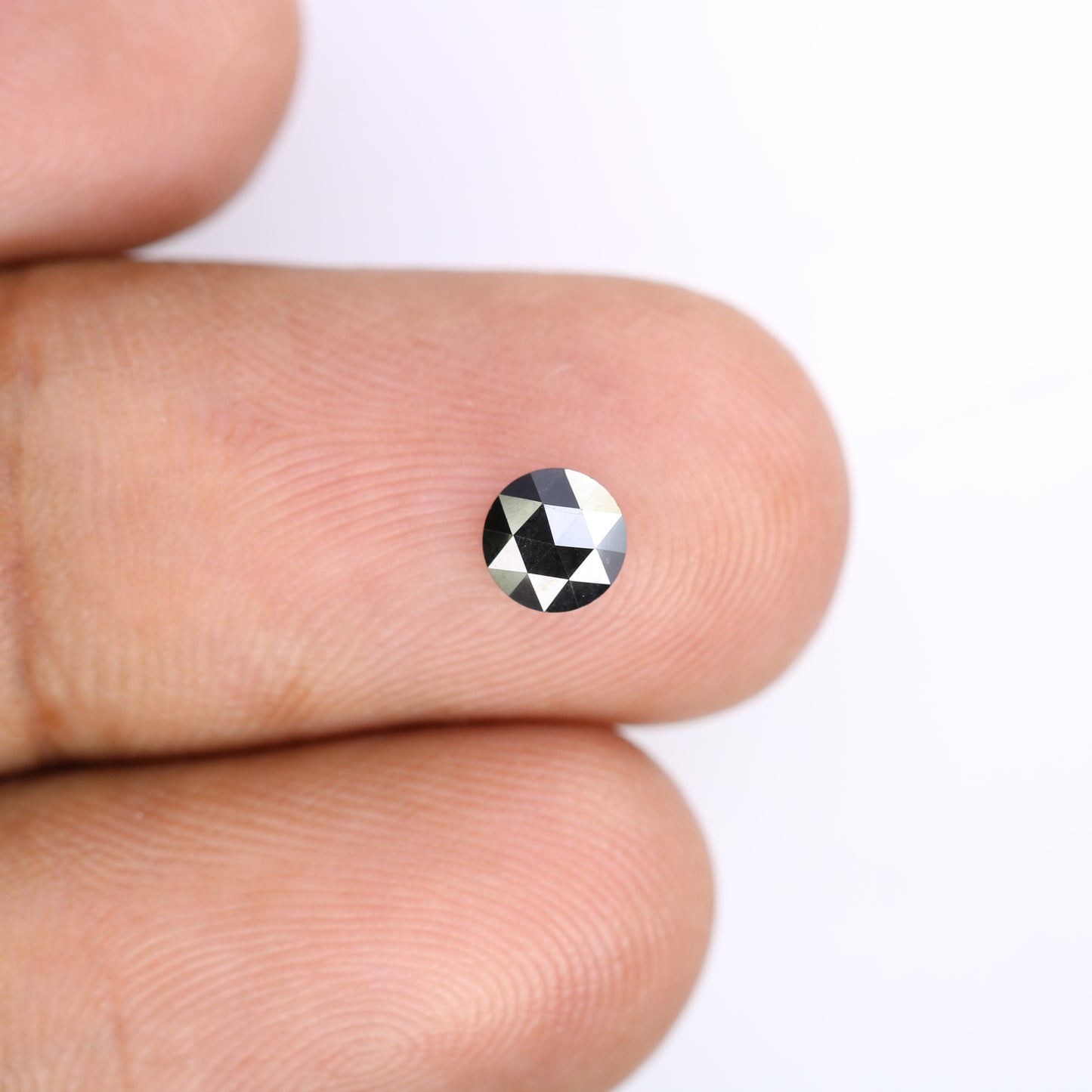 0.42 CT Natural Black Round Rose Cut Loose Diamond for Wedding Band and Unique Bridal Jewelry - JayKrishna Diamond