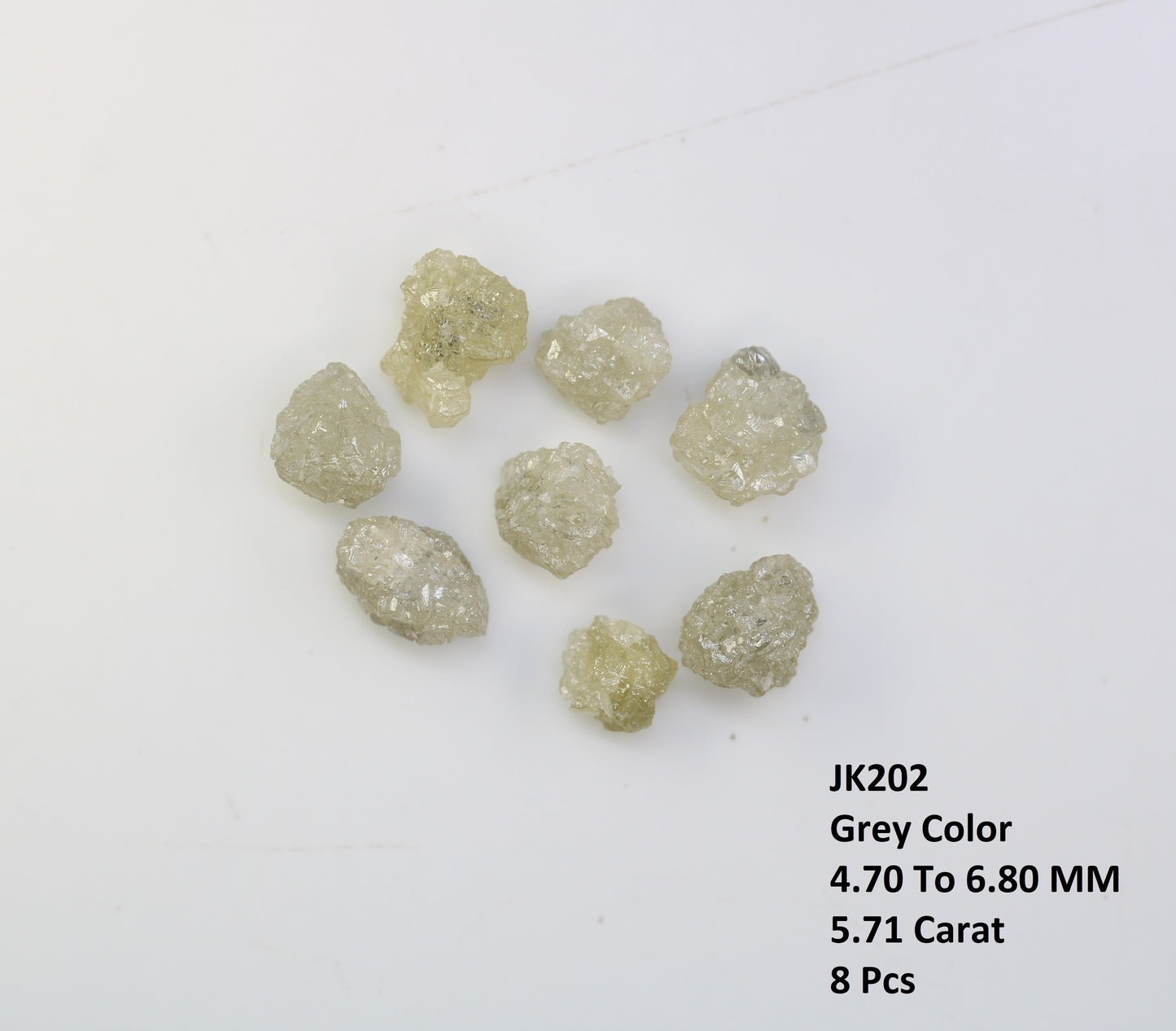 5.71 CT Grey Rough Irregular Cut Diamond For Engagement Ring - JayKrishna Diamond