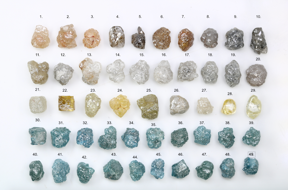 0.46 CT To 1.35 CT Natural Multi Color Raw Uncut Rough Diamonds - JayKrishna Diamond