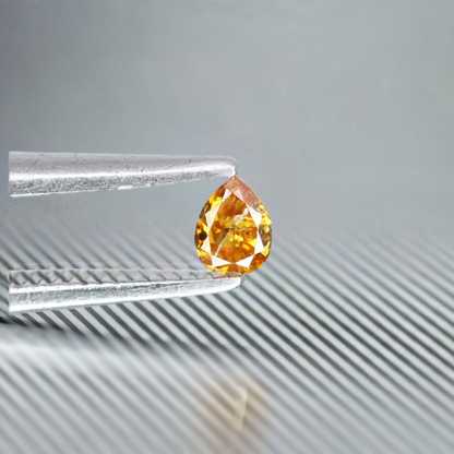 0.08 CT Fancy Brown Pear Shape Salt and Pepper Loose Diamond for Engagement Rings Necklaces Earrings Bracelets