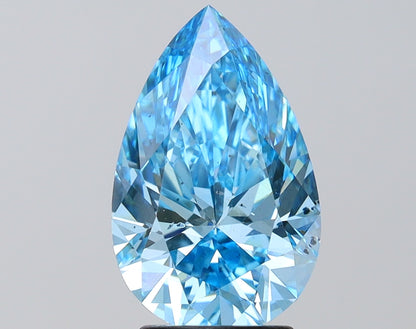 3 CT Blue Pear Lab Grown Diamond for Necklace | IGI Certified | Best for Anniversary Gift
