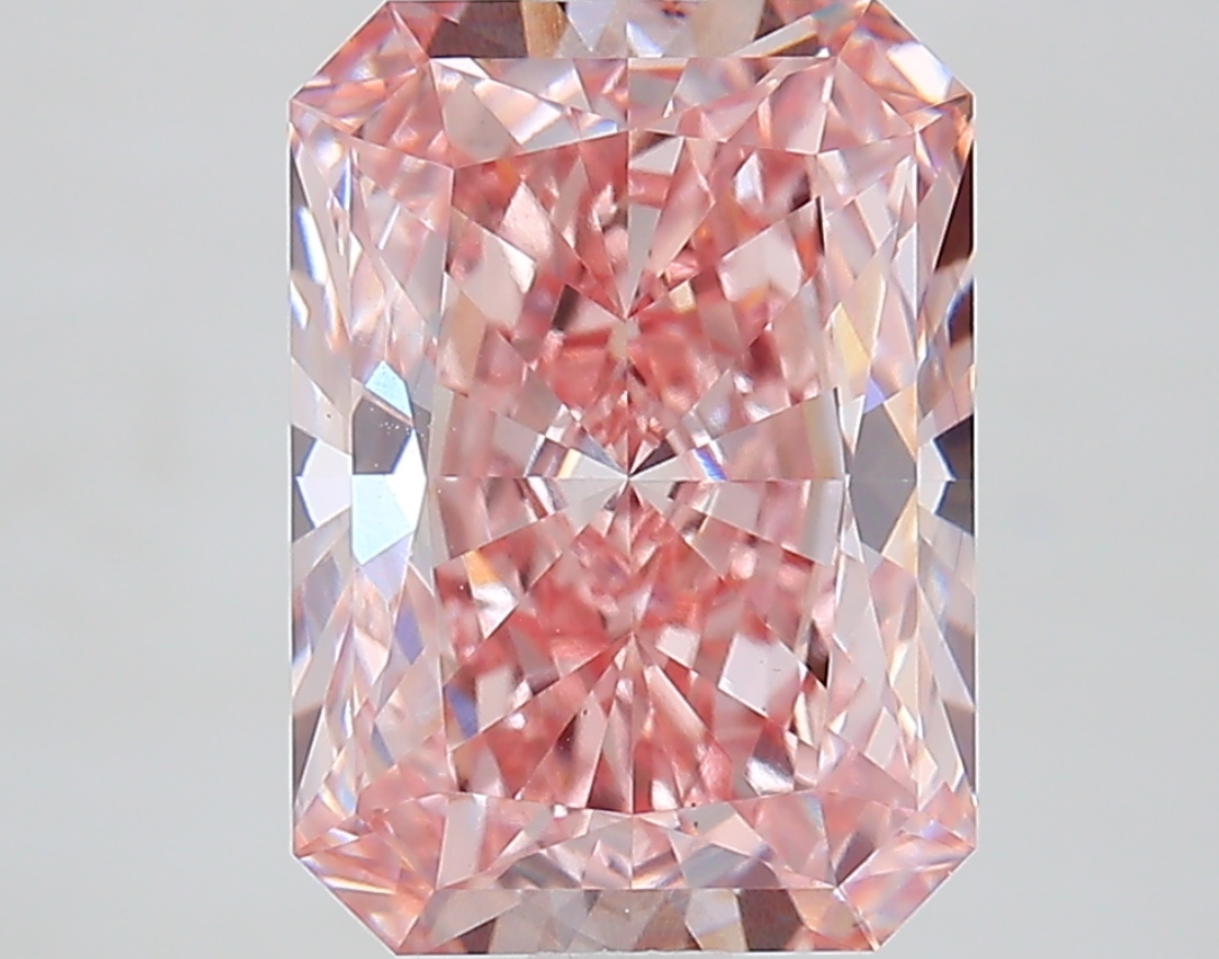 3.41 CT Emerald Cut Lab Grown Diamond Fancy Pink VVS2 IGI Certified | Lab Created Diamond for Rings