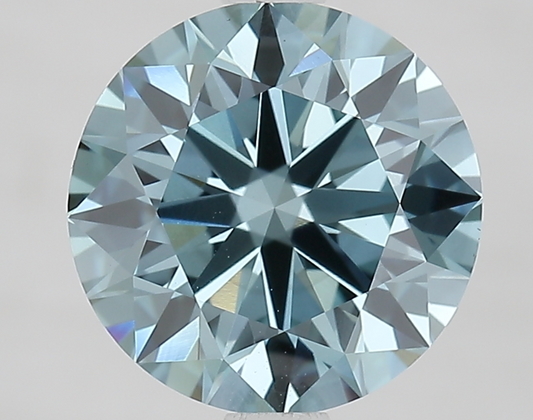 2.50 CT Round Cut Lab Grown Diamond Fancy Blue VVS2 IGI Certified | Lab Created Diamond for Rings