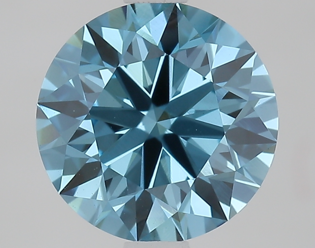 2.03 CT Round Cut Lab Grown Diamond Fancy Blue VVS2 IGI Certified | Lab Created Diamond for Rings