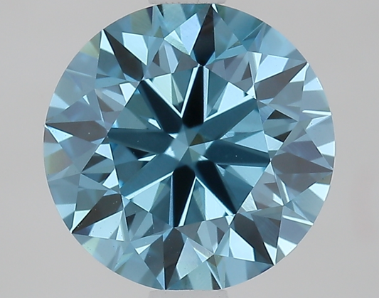 2.03 CT Round Cut Lab Grown Diamond Fancy Blue VVS2 IGI Certified | Lab Created Diamond for Rings