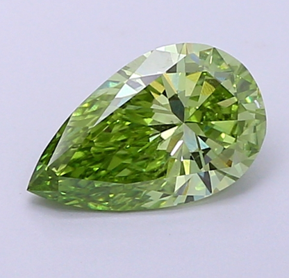 1.02 CT Pear Cut Fancy Green Lab Grown Diamond VS2 IGI Certified | Perfect for Jewelry