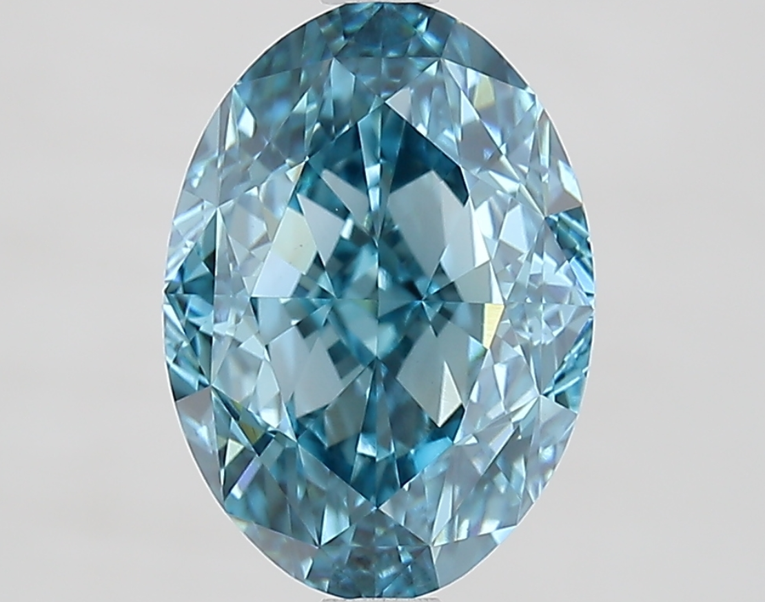 3.53 Carat Oval Cut IGI Certified Lab Grown Fancy Blue Diamond, VVS2 Clarity – Sale