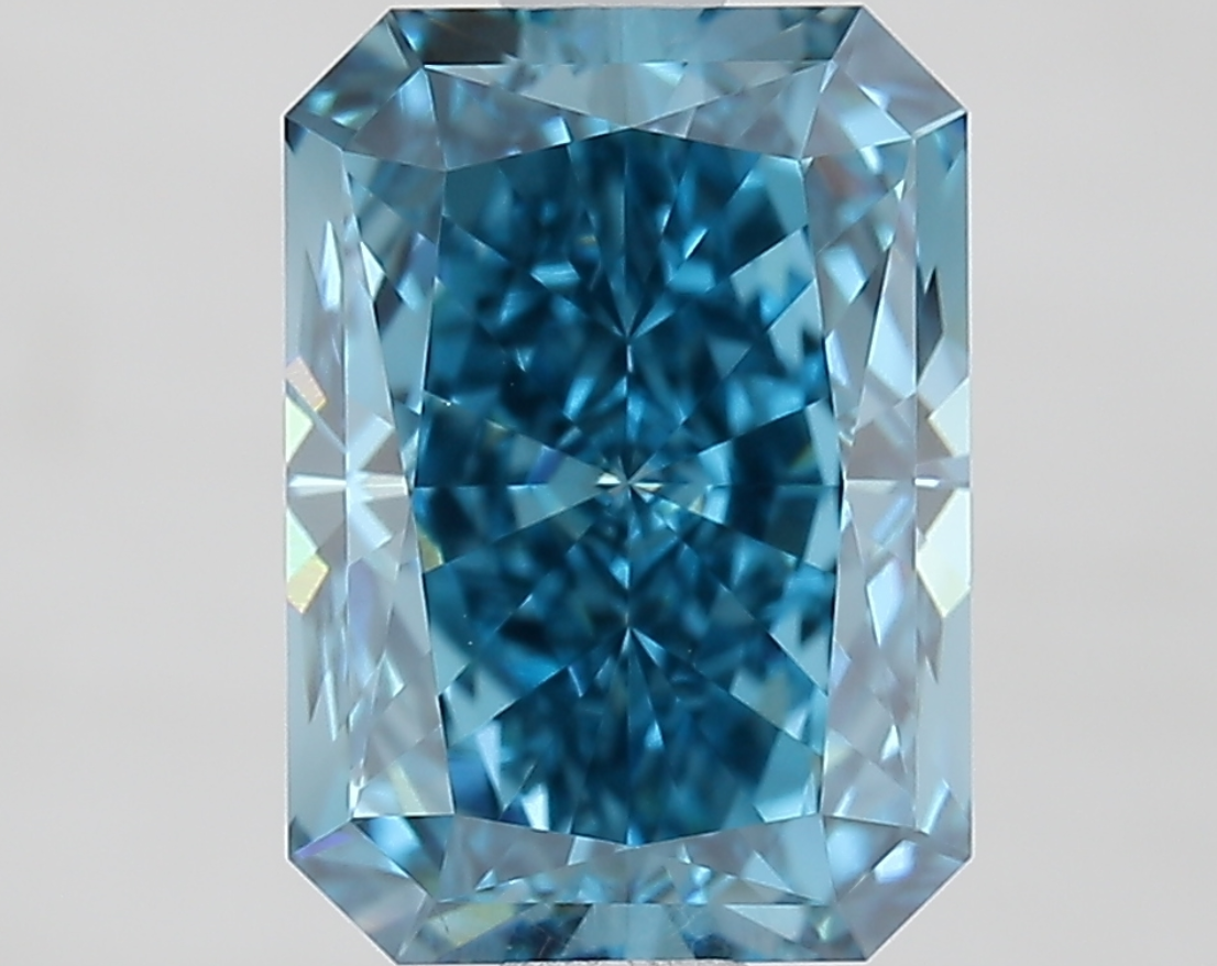 2.01 Cts Emerald Cut IGI Certified Fancy Blue Lab Grown Diamond VVS 2 Clarity