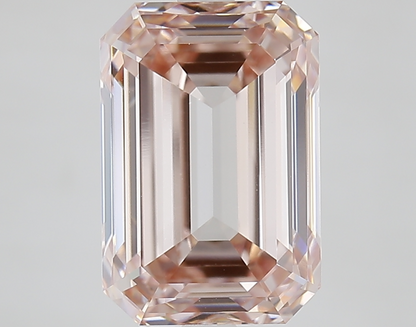 5.30 Carat Emerald Cut Fancy Pink IGI Certified Lab Grown Diamond, VVS2 Clarity