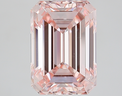 5.05 Carat Emerald Cut Fancy Pink IGI Certified Lab Grown Diamond, VS1 Clarity