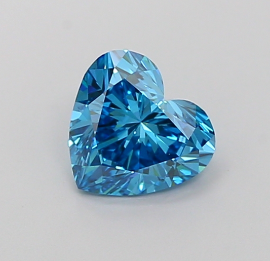 1.32 CT Heart Cut Fancy Blue Lab Grown CVD Diamond VS1 IGI Certified | Stunning Jewelry Gemstone