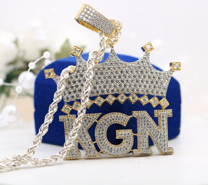 Exclusive 6.9 MM Custom Silver KGN Youngboy Pendant Unleashed! - JayKrishna Diamond